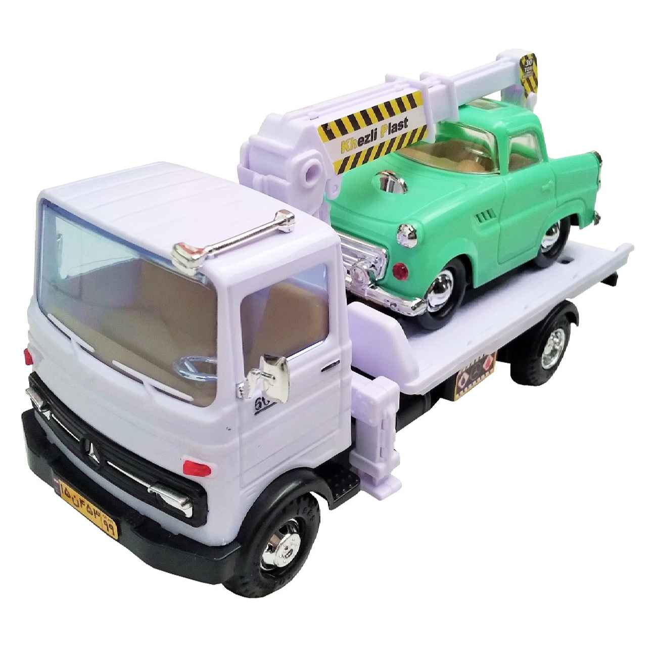 Mercedes-Benz LP-Serie 1963 Kran-Lkw – Vintage-Spielzeug, 2er-Set