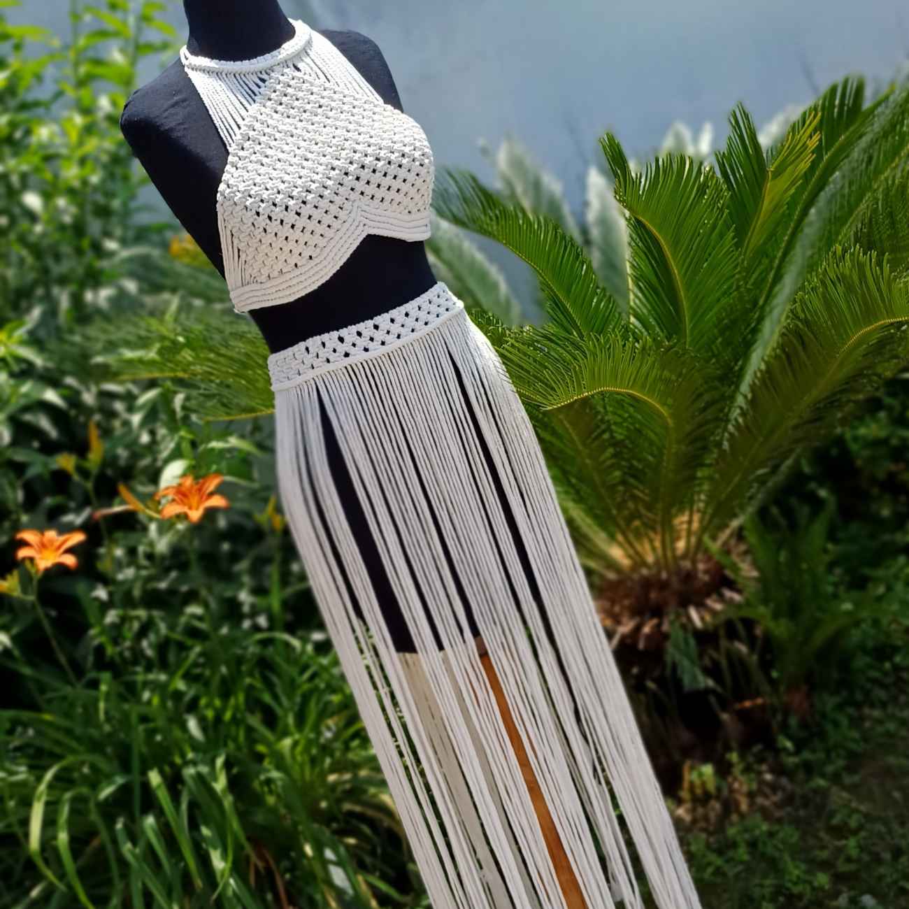 Handgefertigtes Boho-Makramee-Kleid – Ideal für Freizeit, Urlaub & elegante Events