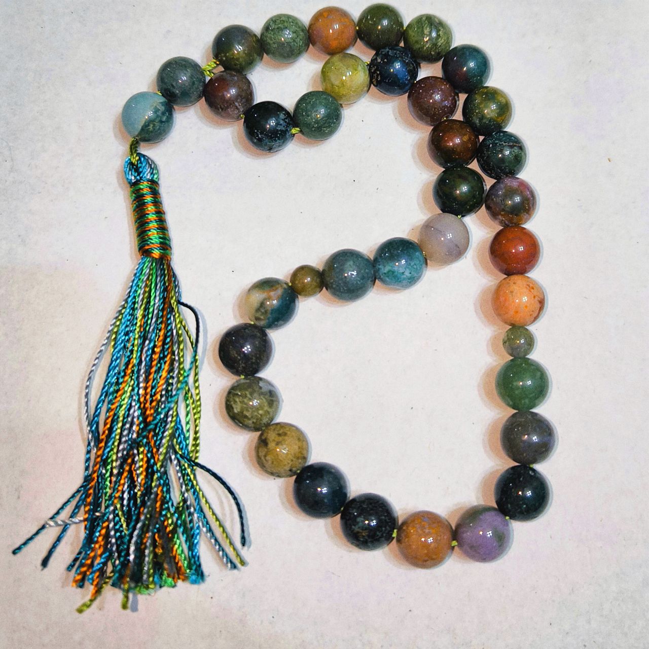 Islamischer Achat-Rosenkranz – 33 grüne Gebetsperlen Tasbih