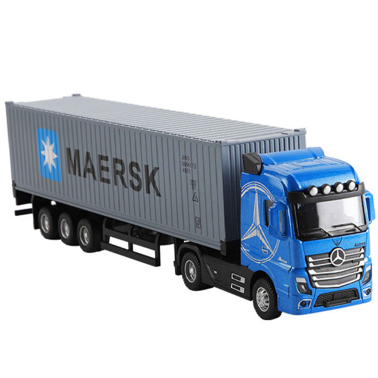 Mercedes-Benz Actros 1996 Spielzeug-Lkw – Mit MSC-Container und detaillierten Verzierungen