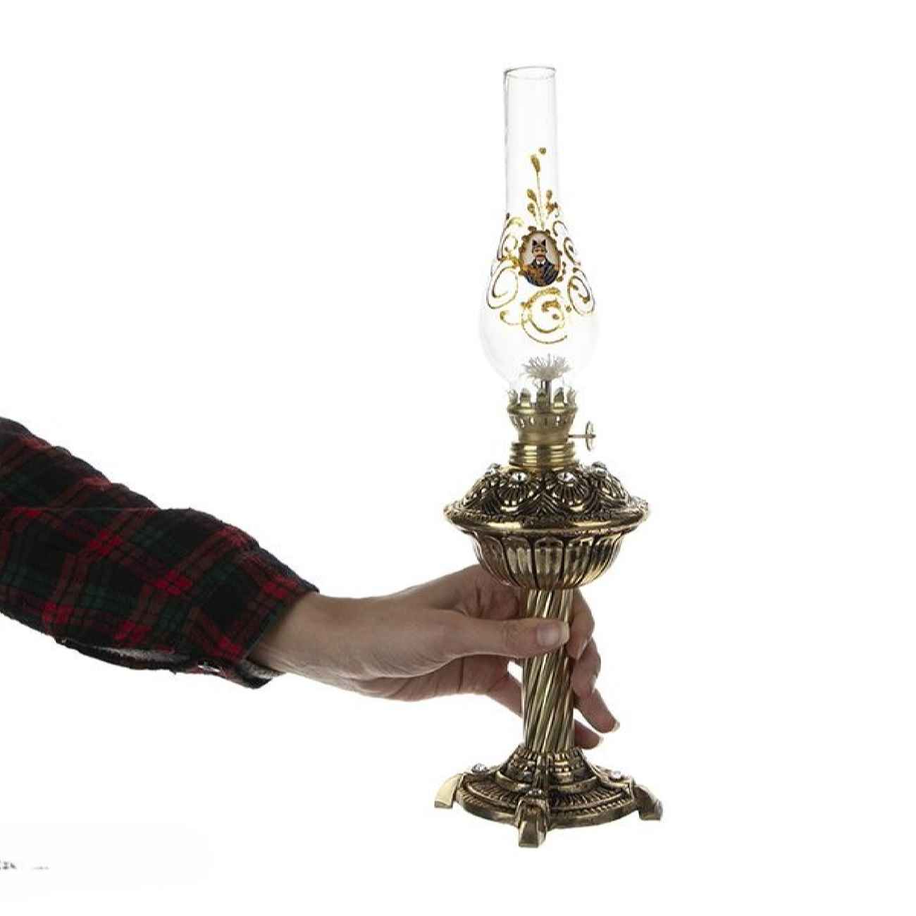 Persische Messing-Petroleumlaterne im Kadschar-Design – Ideal für Heimdeko