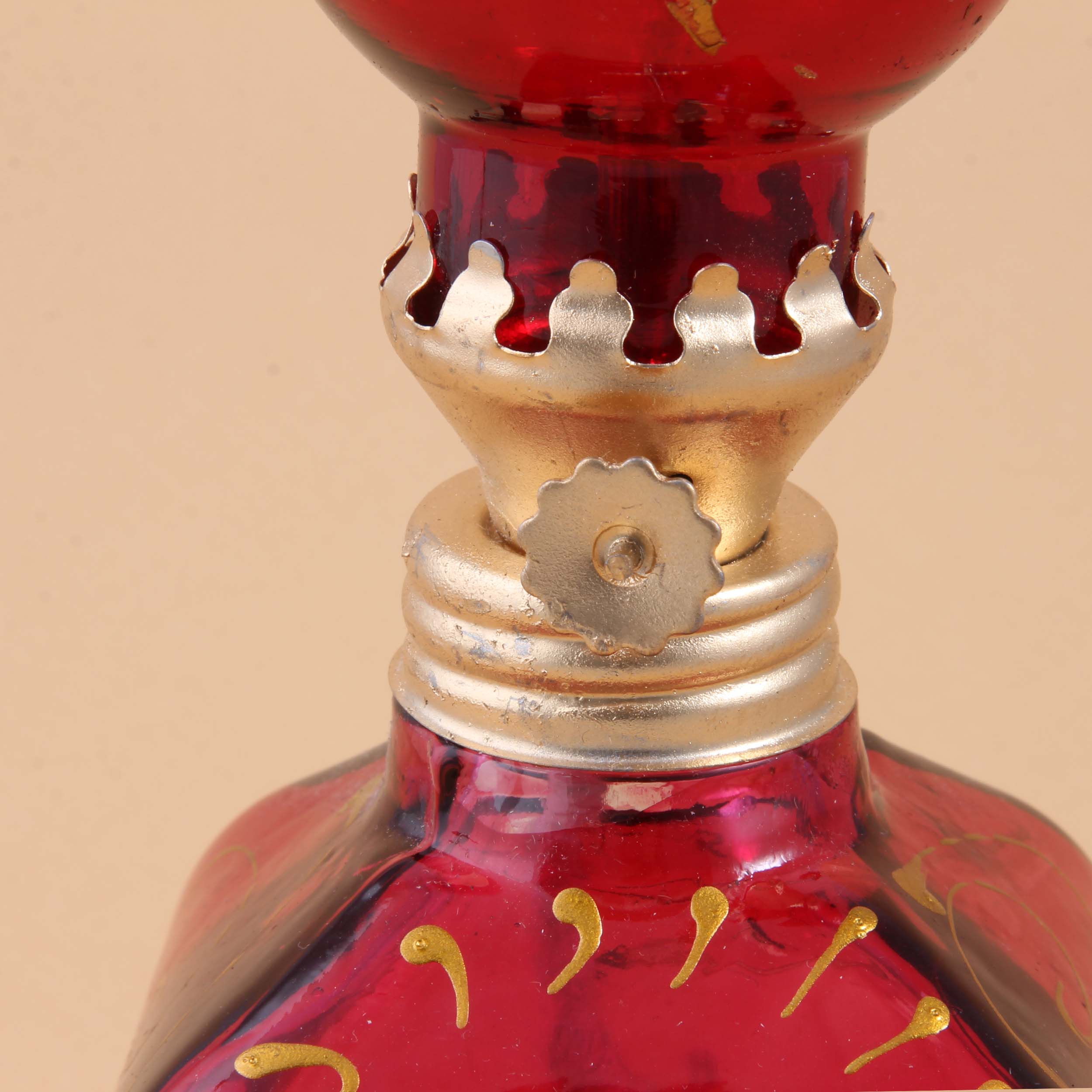 Persische Glas-Petroleumlaterne mit Shah-Abbasi-Design – Ideal für Heimdeko