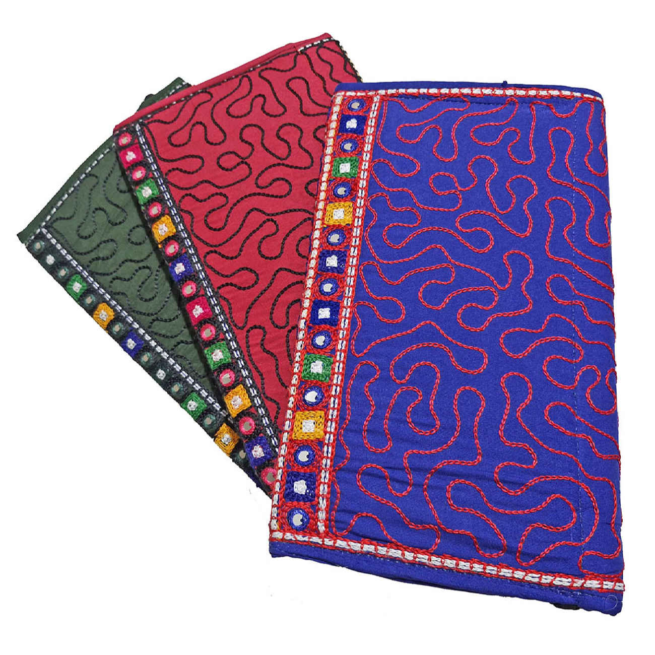 Handgefertigte persische Damen-Clutch – Suzani-Stickerei in Rosa