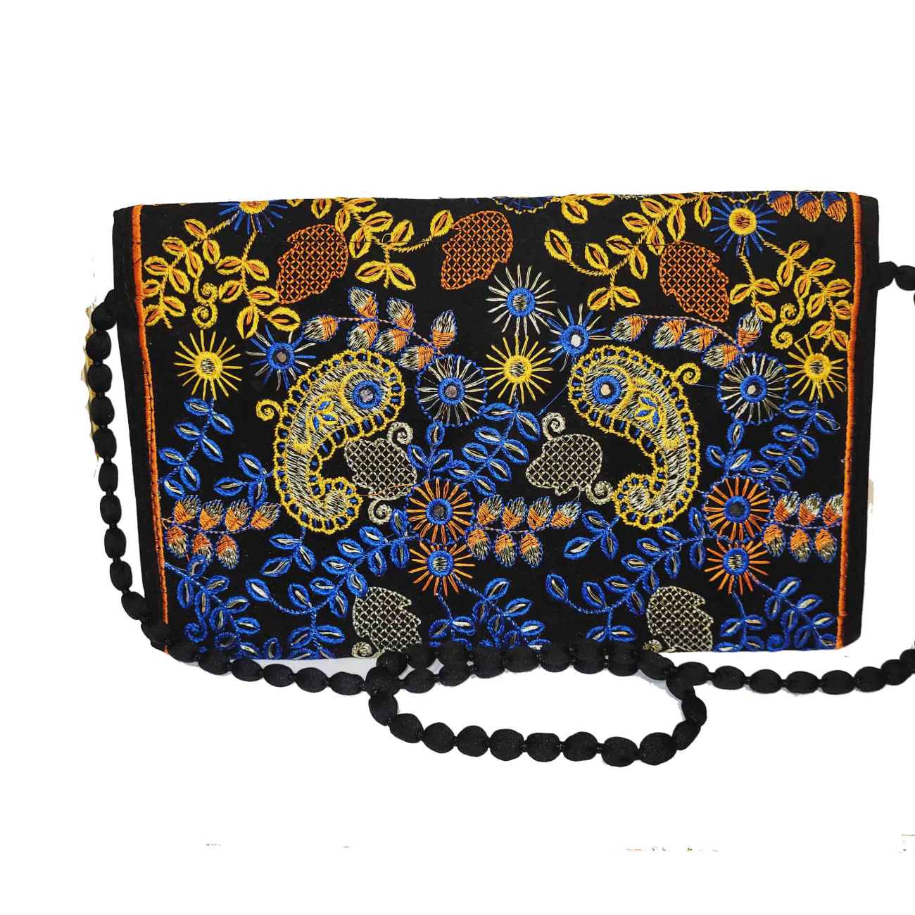 Handgefertigte persische Damen-Clutch – Suzani-Stickerei mit Paisley-Muster