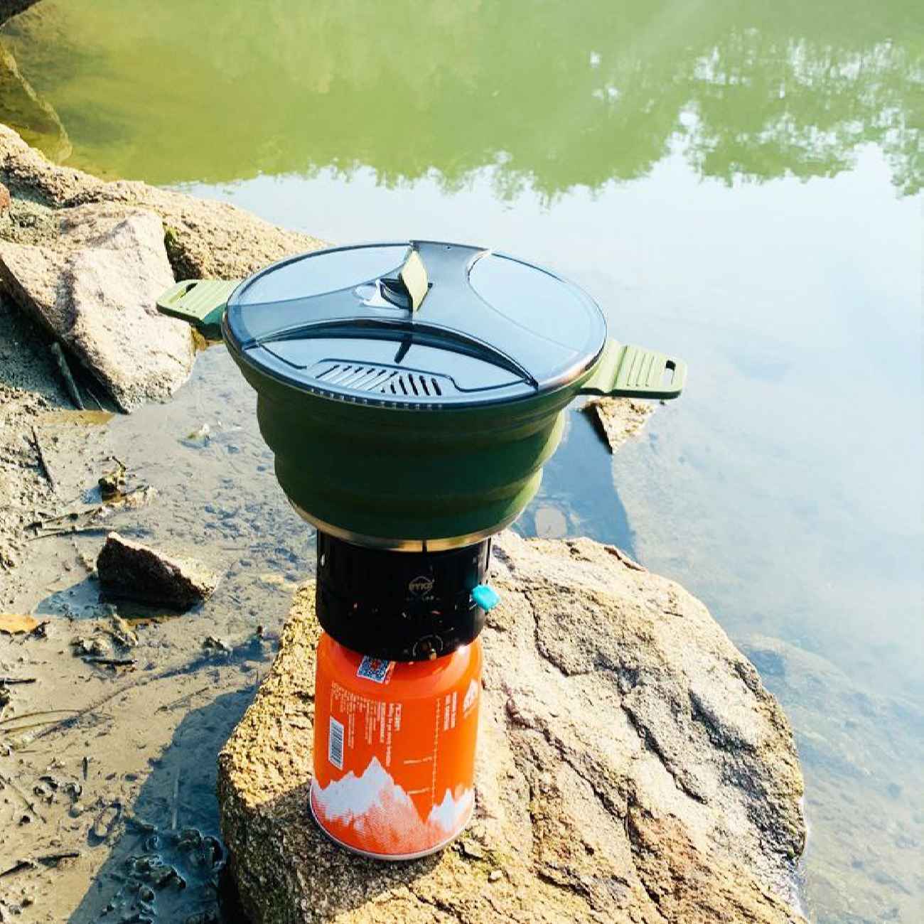 Silikon Falt-Campingtopf – Kompakt & Komfortabel