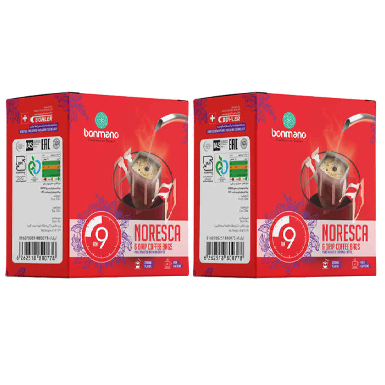 100 % Arabica Drip Coffee – Aromatisch & süß | Bonmano Noresca (2×6)