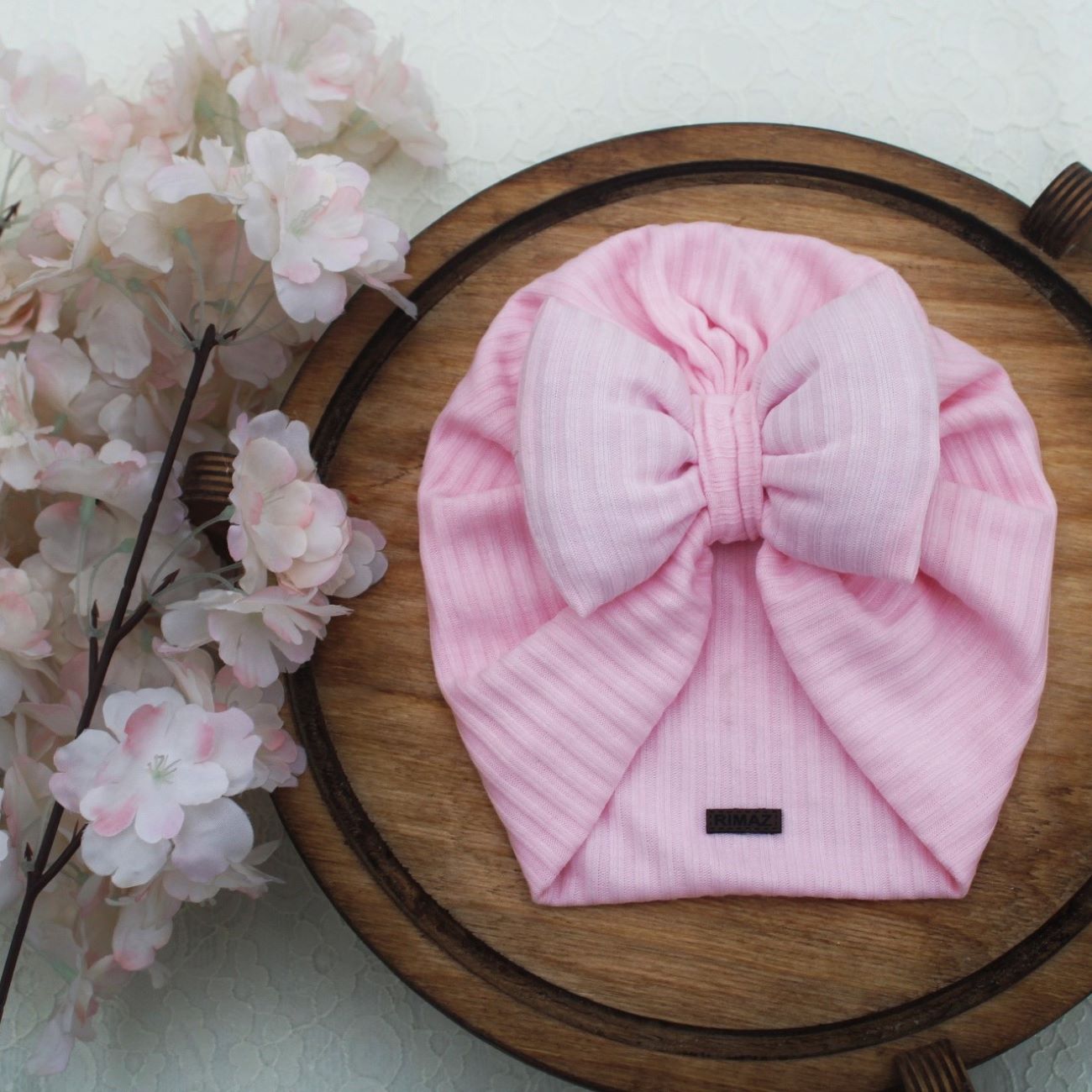 Baby-Turban – Niedliche und stylische pinke Schleife, warm und bequem