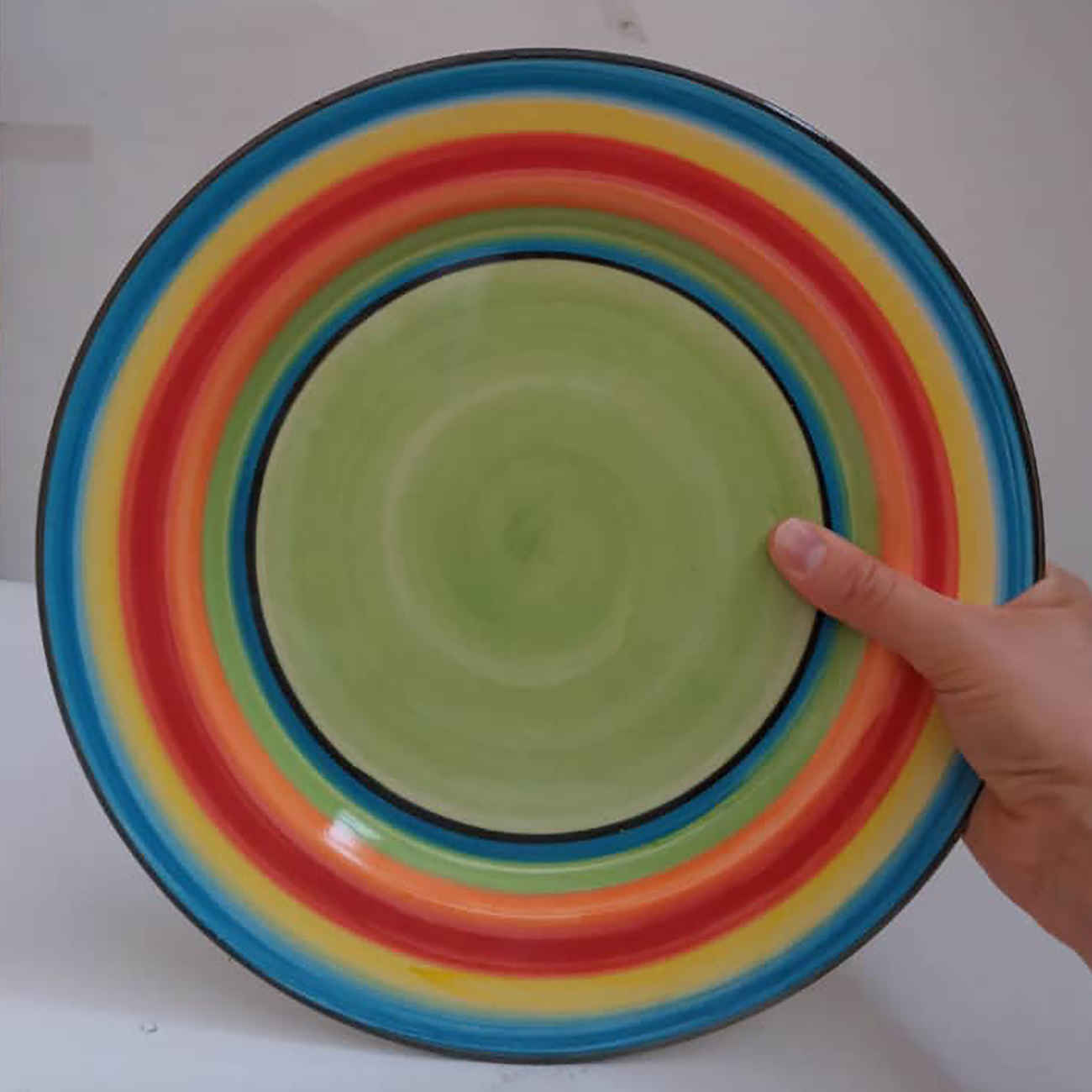 Keramikteller – Spülmaschinenfest | Regenbogen-Design