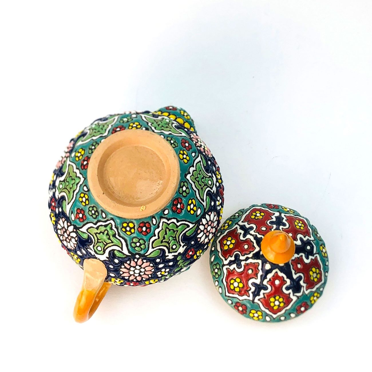 Dekorativer Keramik-Teekessel mit Paisley-Muster – Modell Shabestan