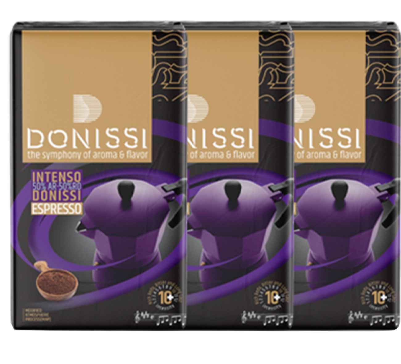 Donissi Espresso-Pulver – Perfekt für Kaffeeliebhaber 50/50 | 3x250 g