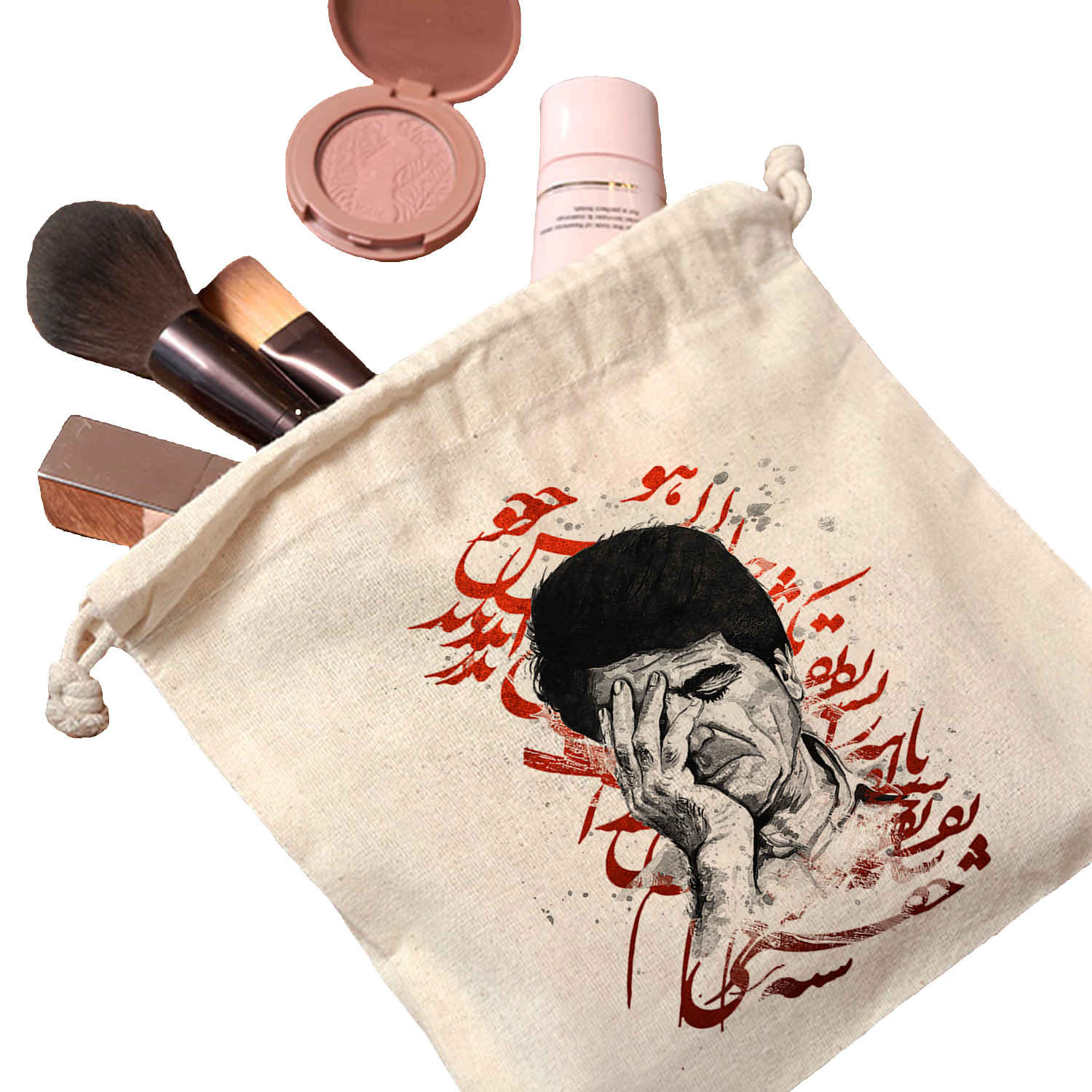 Baumwoll-Kordelzugtasche – Perfekt zur Organisation mit Shajarian-Design