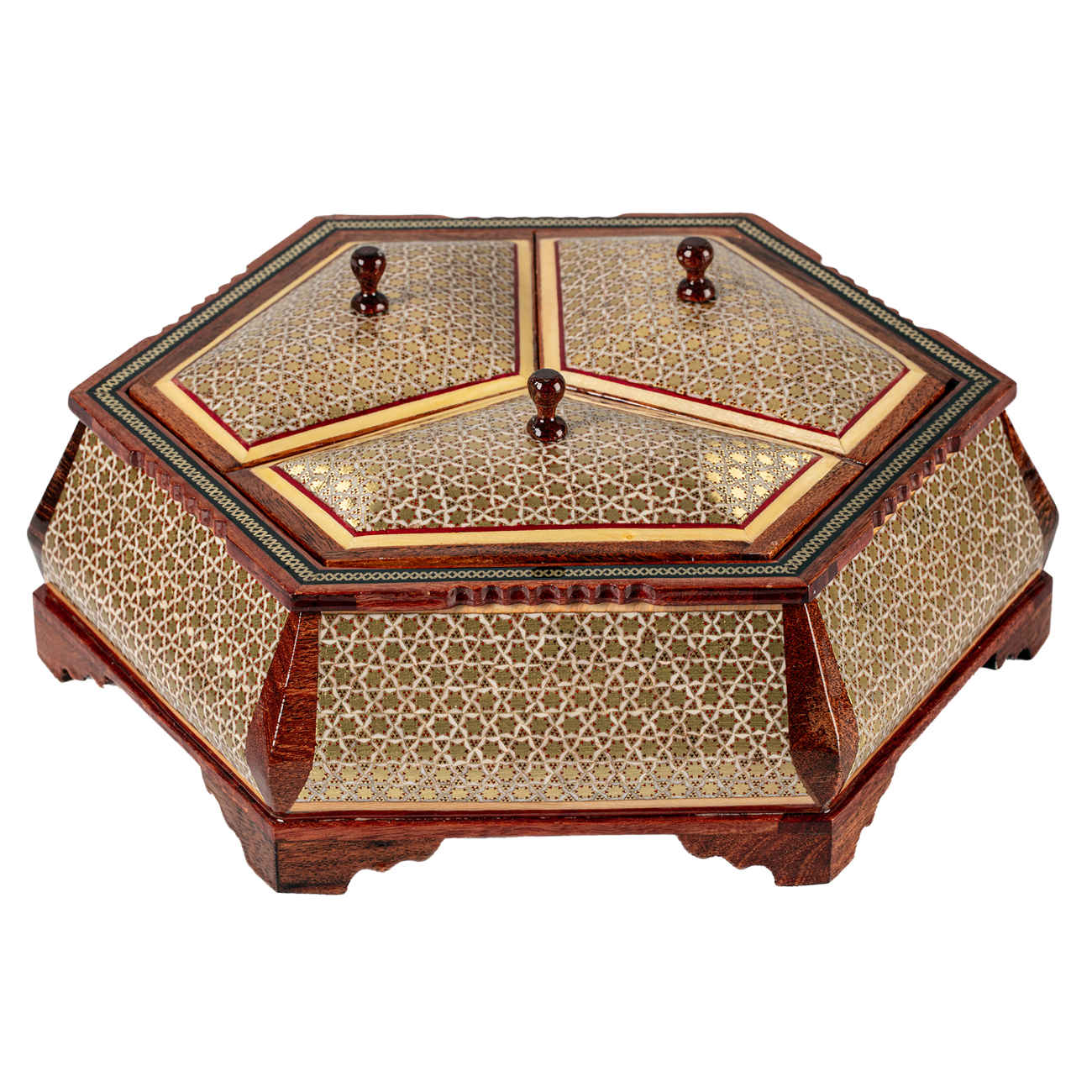 Elegante Holz-Khatam Kari Schale – Perfekt für Leckereien, Geschenke und Dekoration
