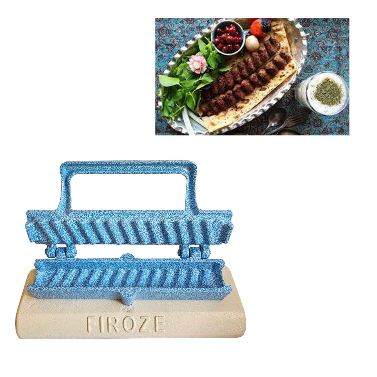 Firoozeh Kebab-Maker Handpresse – Perfekt für Koobideh und Adana