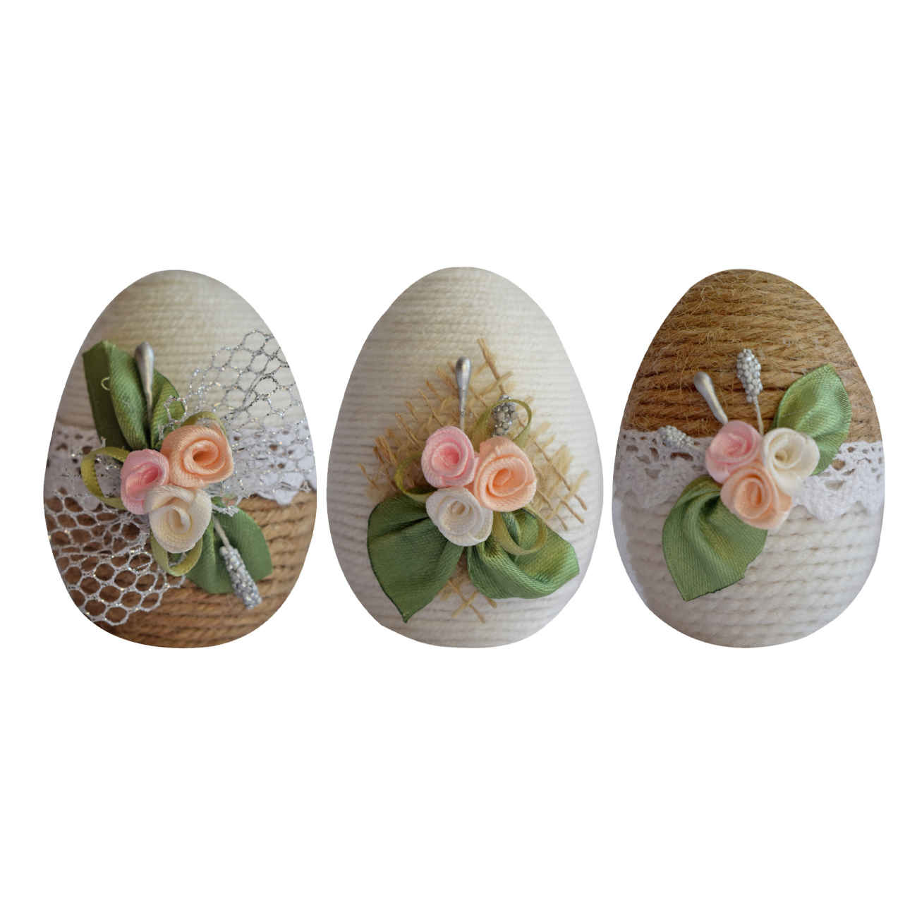 Haftseen-Eier für Nowruz – Floral Design (3er-Set)