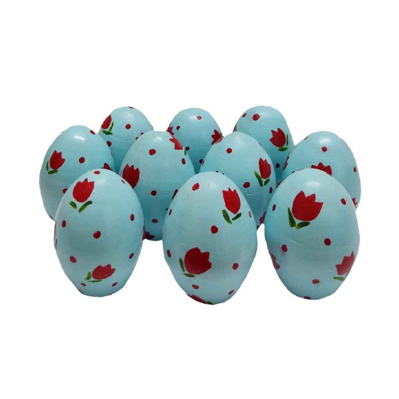 Haftseen-Eier für Nowruz – Tulpenblumen-Design (10er-Set)