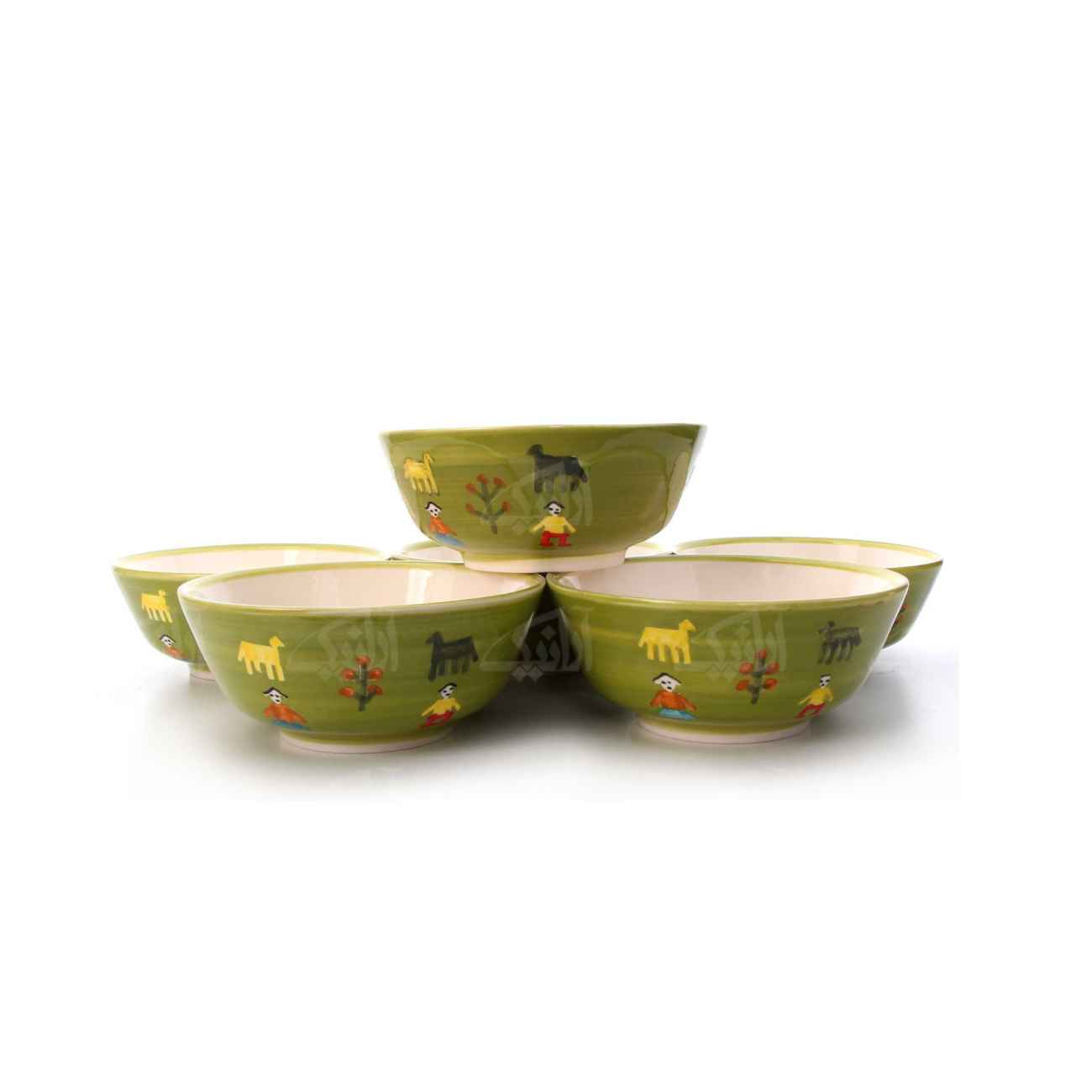 Handgefertigte künstlerische Töpfer-Schüssel – Ideal für Abgoosht, Joghurt, Suppe und Nudeln (Set aus 6)