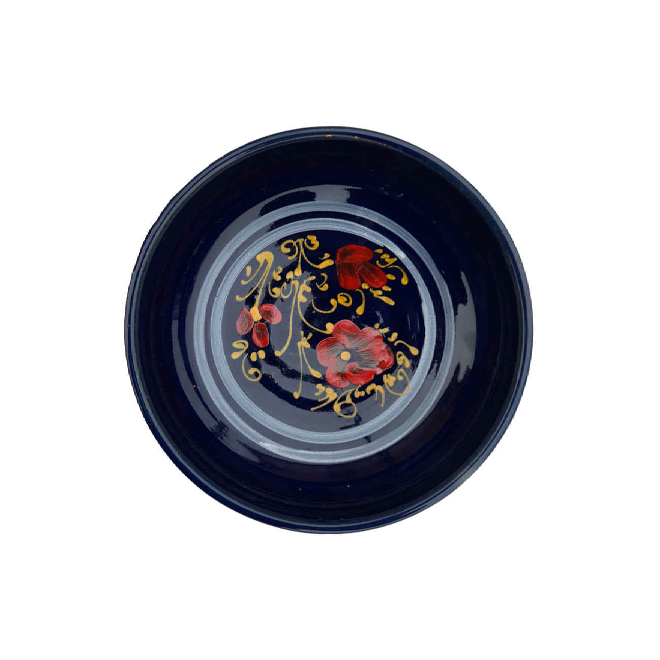 Handgefertigte künstlerische Töpfer-Schüssel – Vielseitig für Joghurt, Desserts, Salat, Nudeln | Blumenmuster