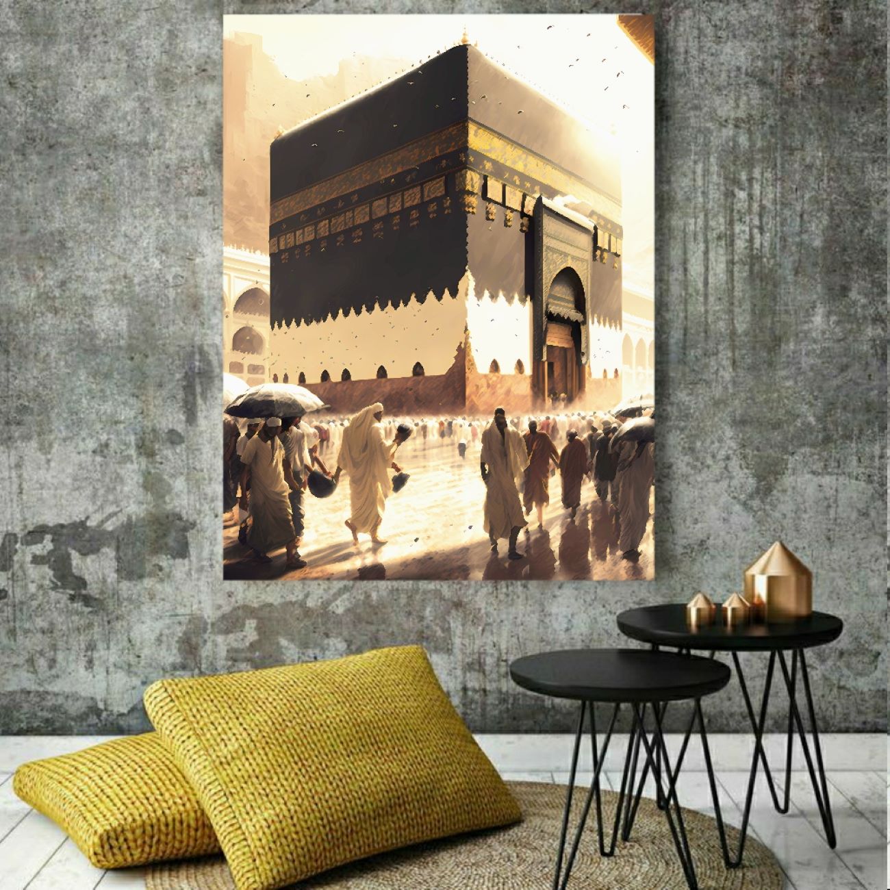 Islamische Leinwandkunst – Das Herz von Mekka