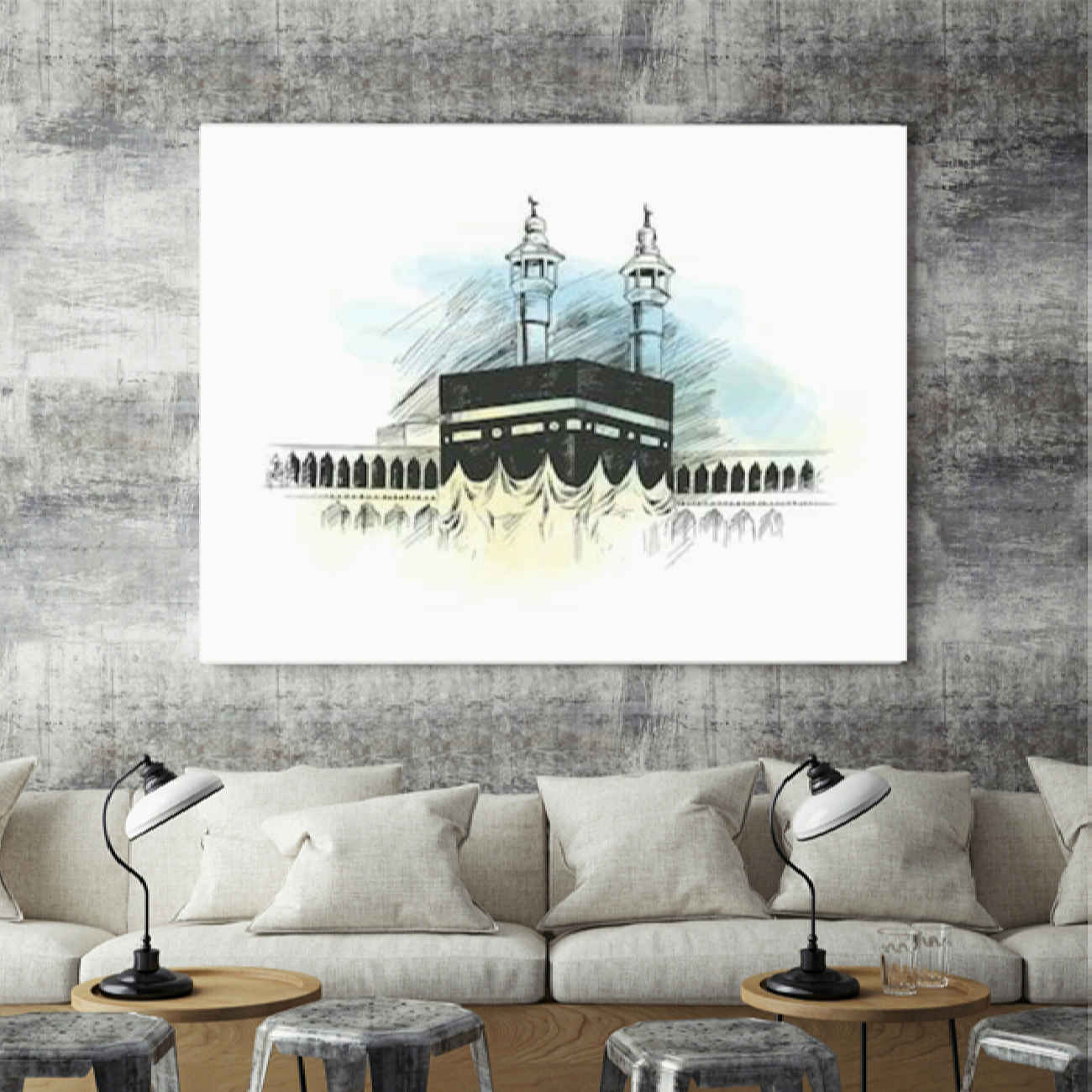 Islamische Kunst auf Montagetafel der Kaaba – Perfekt als Geschenk & Dekor