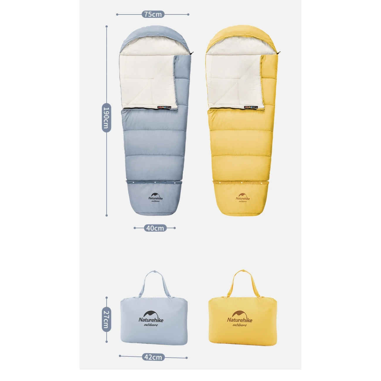 Kinder- und Jugend-Einzel-Schlafsack – Geeignet für Camping, Wandern | Naturehike