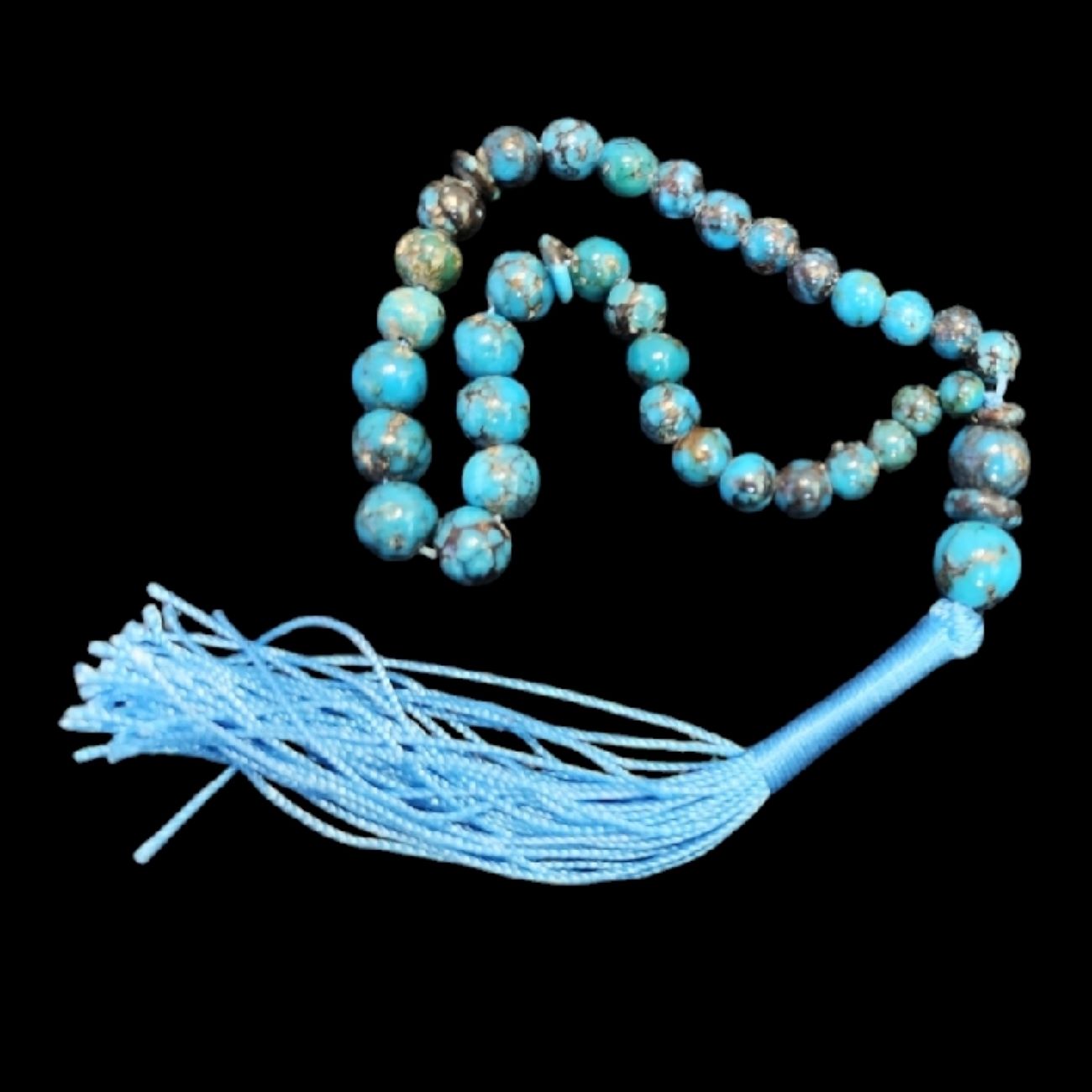 Persischer Neyshabur-Türkis-Rosenkranz – 33 Perlen Tasbih