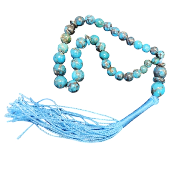 Persischer Neyshabur-Türkis-Rosenkranz – 33 Perlen Tasbih