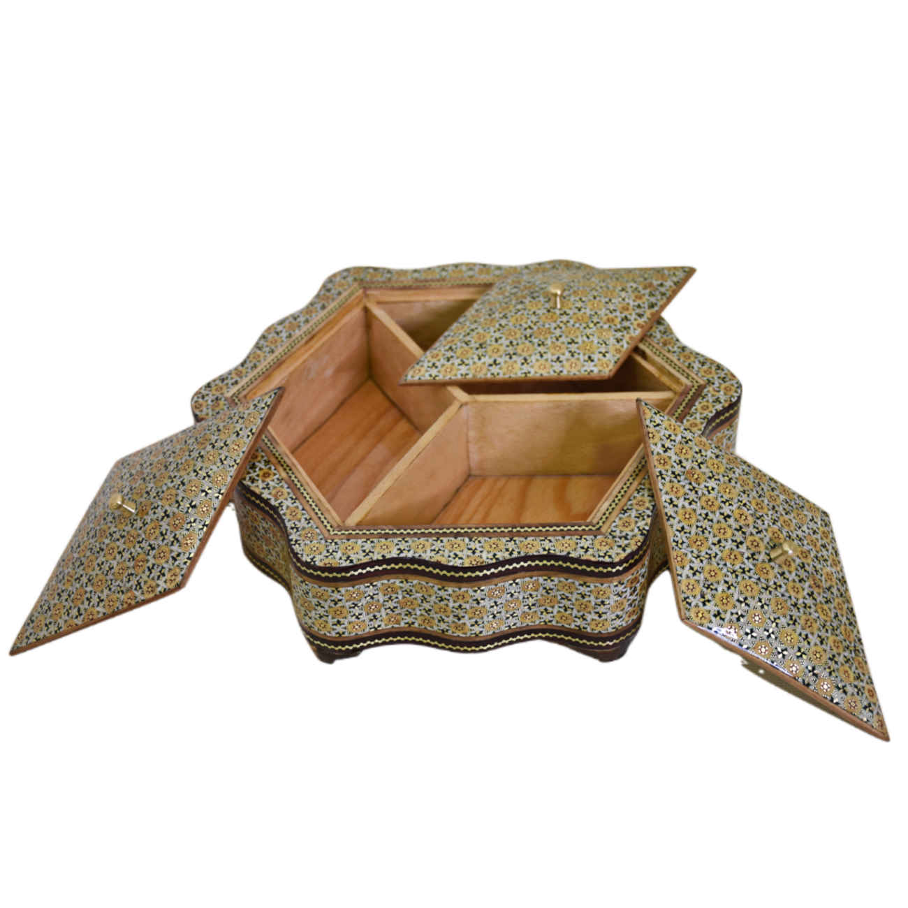 Holz-Khatam Kari Bonbon-Schale – Ideal für Leckereien, Geschenke und Dekoration