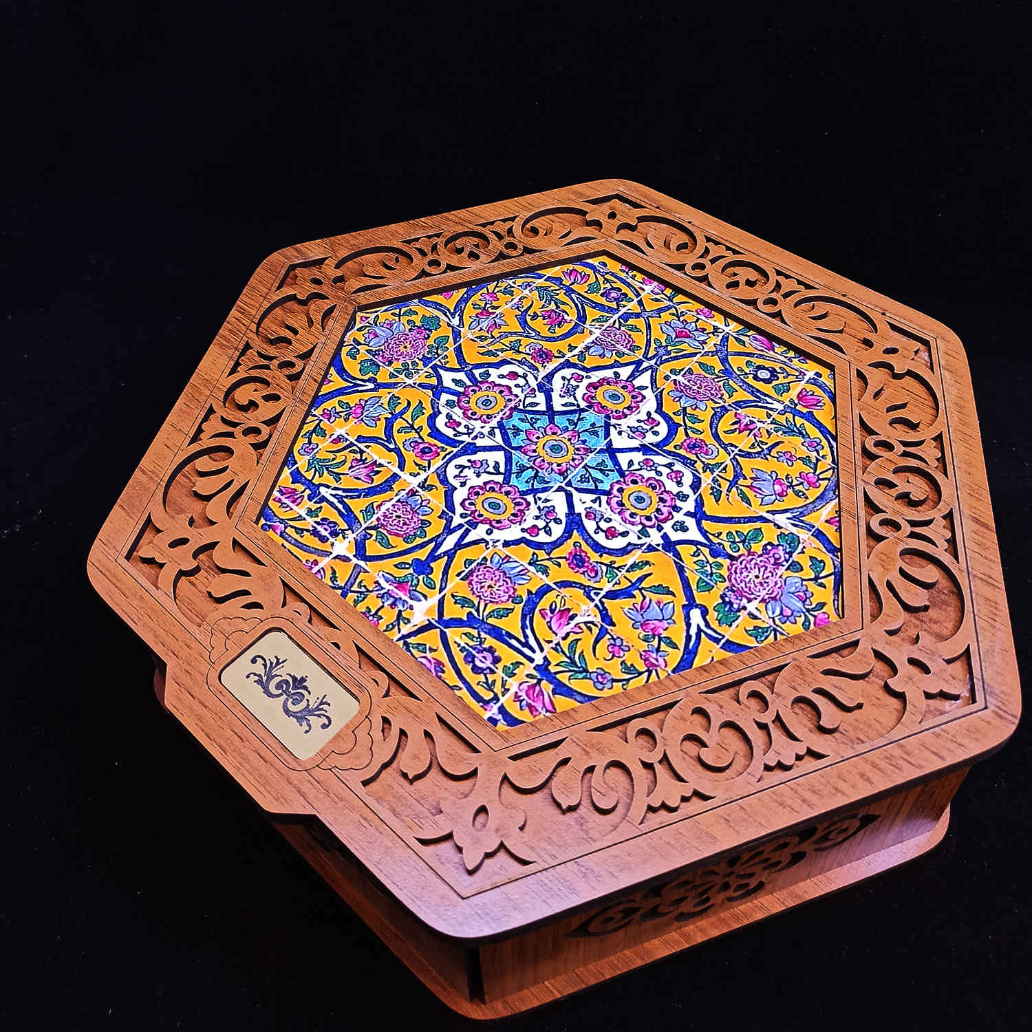 Holz-Teebeutel-Organizer – Ideal für Teeliebhaber & Geschenk mit Blumendesign