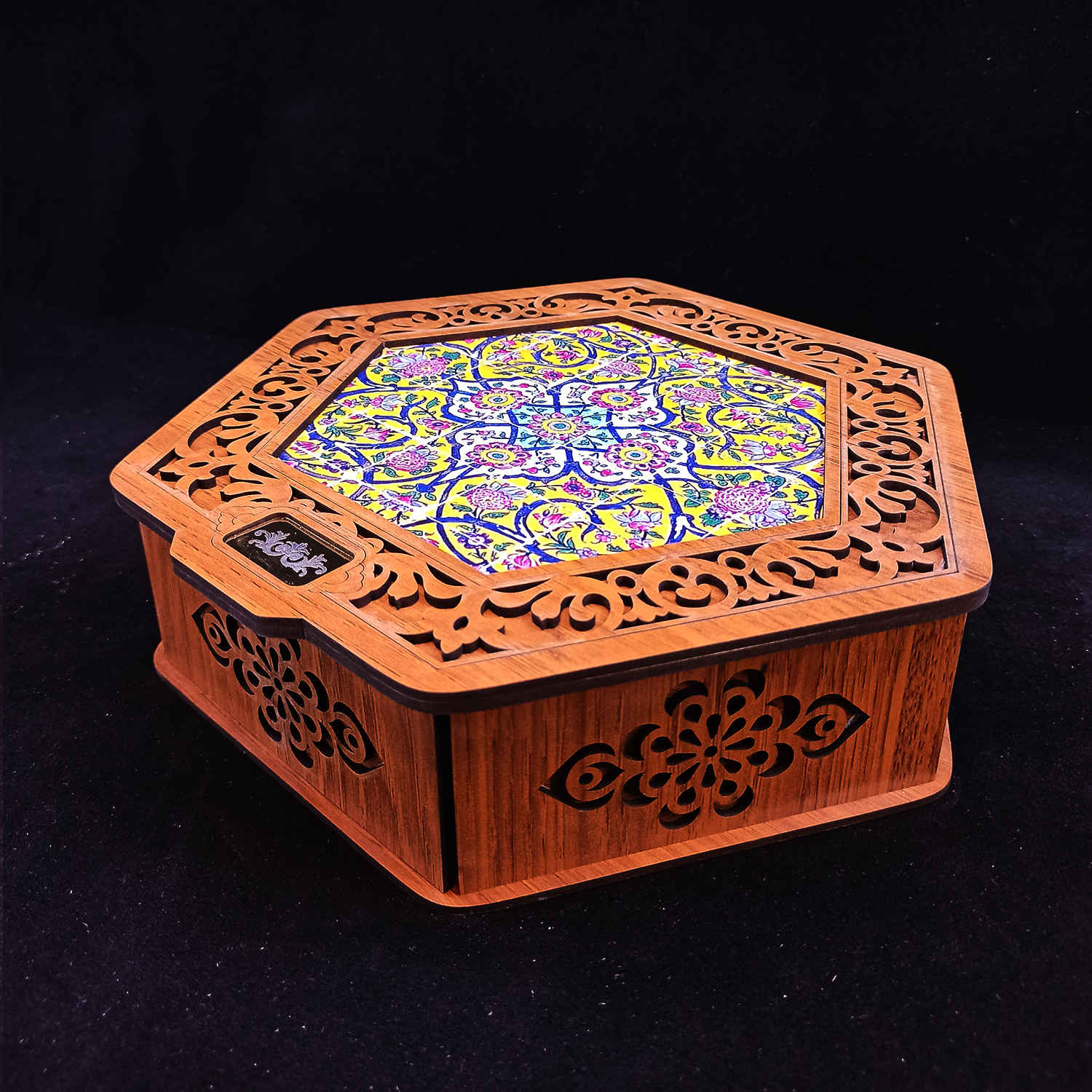 Holz-Teebeutel-Organizer – Ideal für Teeliebhaber & Geschenk mit Blumendesign