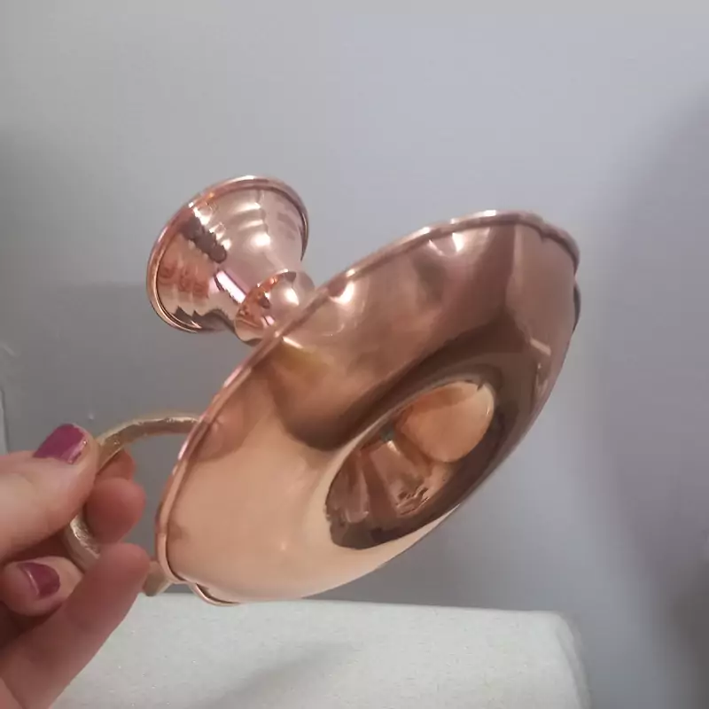 Paar handgefertigte Kupfer-Kerzenhalter im eleganten Vintage-Stil, nanobeschichtet