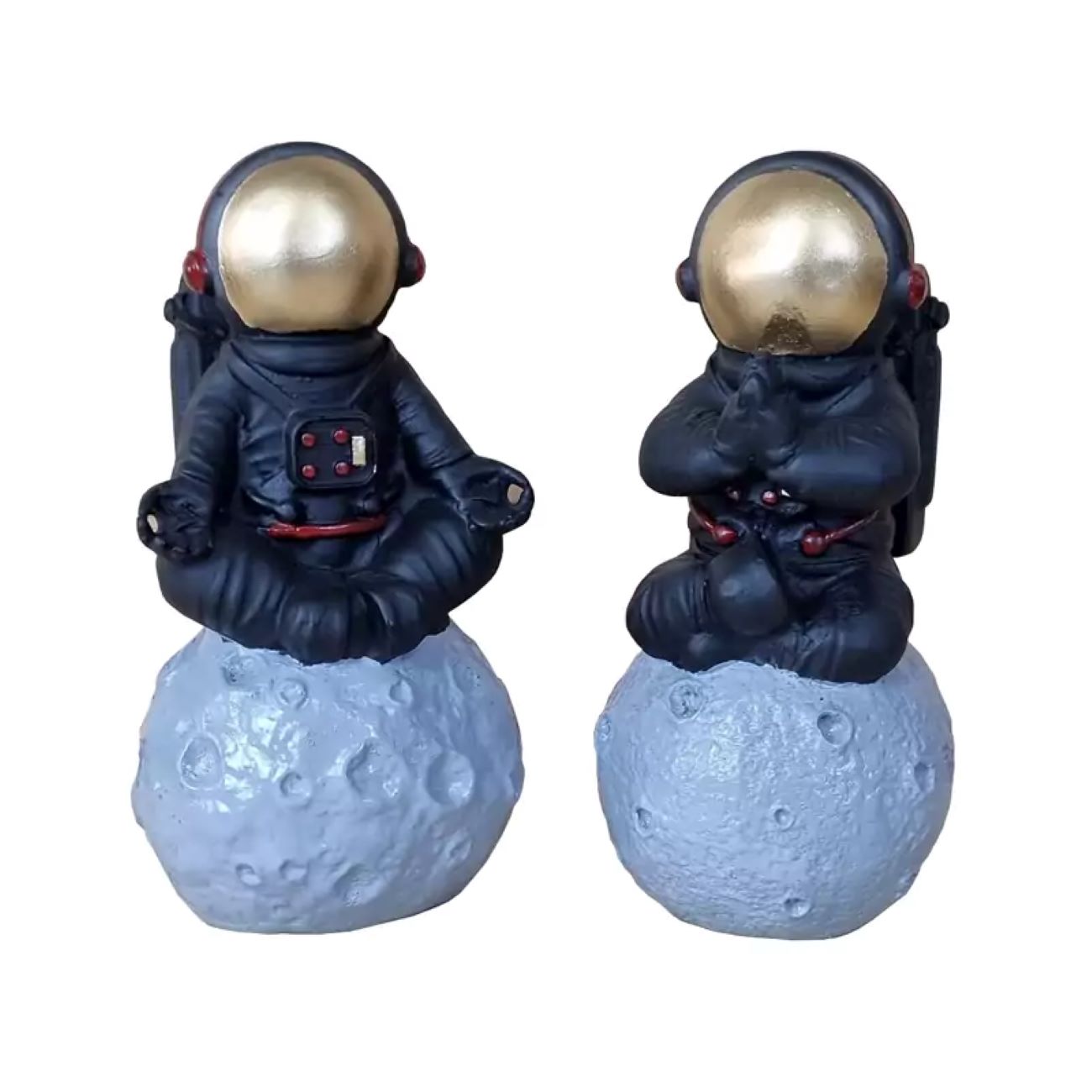 Astronauten-Modell-Statue Set – Faszinierendes Weltraum-Dekor, 2-teilig
