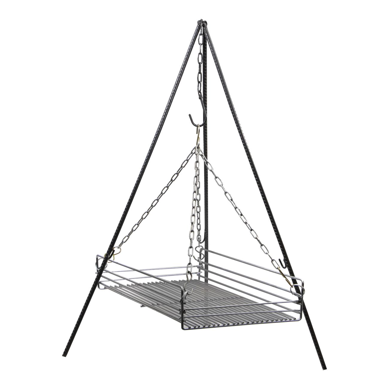 Kessel-Campingkochset, 4-teilig – Stativ, Grill, Pfanne & Kessel
