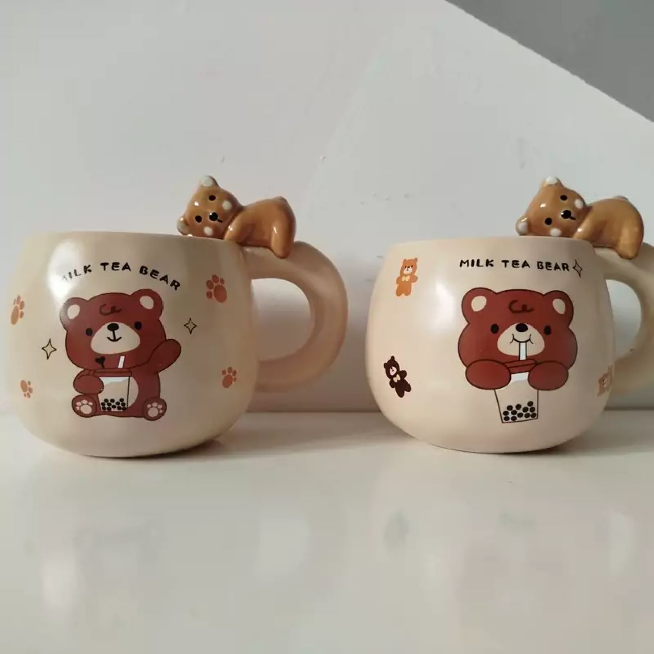 Adorable Fantasy-Keramiktasse – Teddy Bear Design mit verspieltem Griff