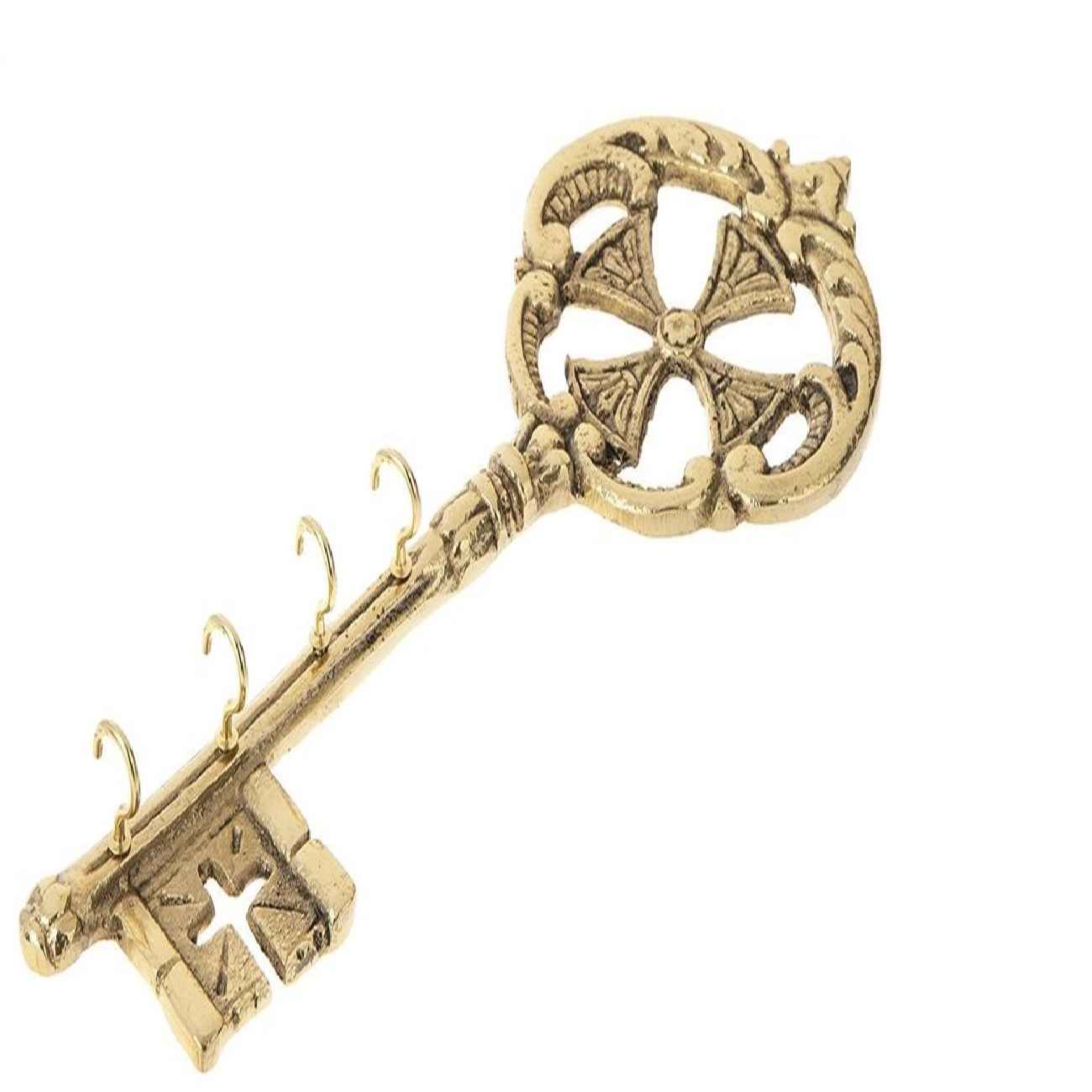 Messing Wandschlüsselhalter – Perfekt für die Wohnraumdekoration mit Schlüsseldesign in Gold