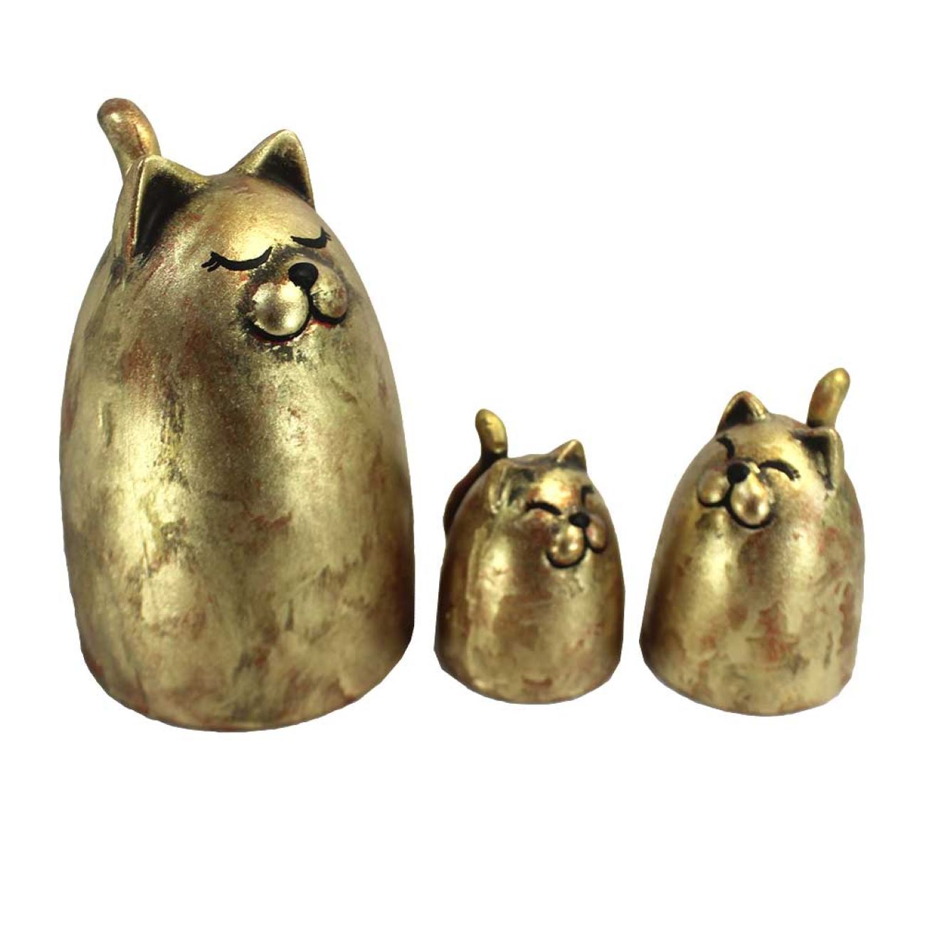 Katzenfiguren-Set aus Polyester (3-teilig) – Elegante Deko für Ihr Zuhause