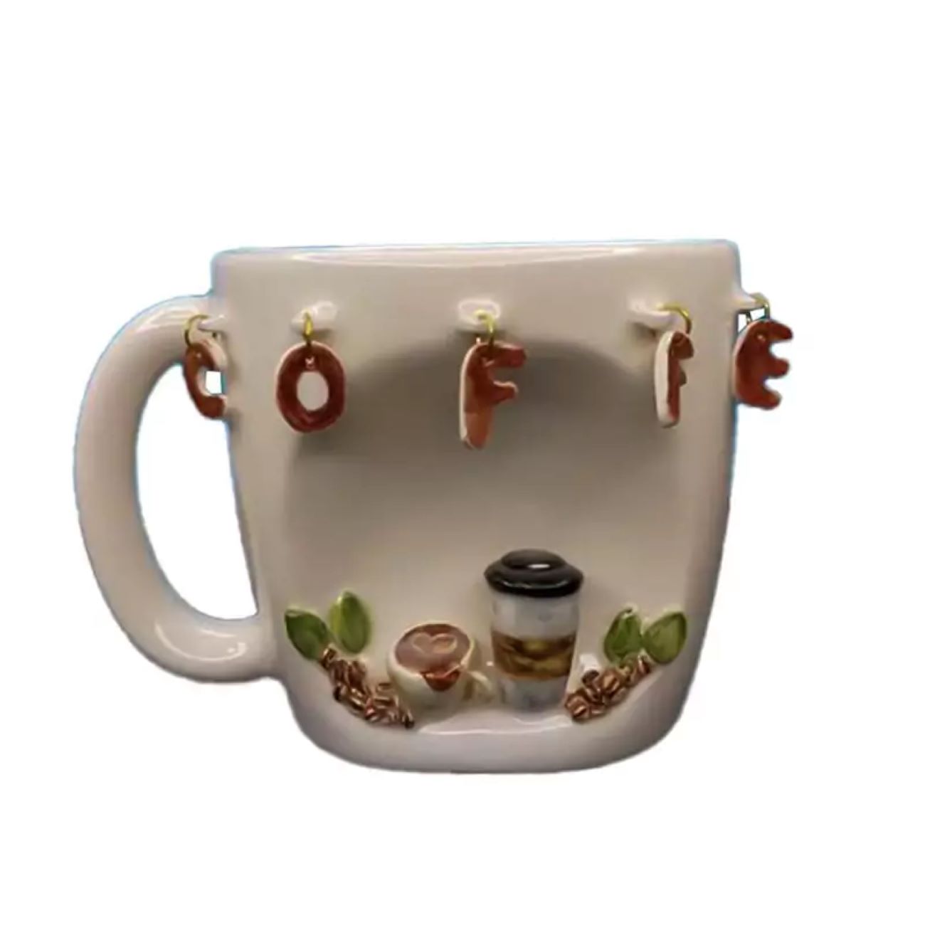 Fantasie Keramik-Kaffeetasse – Blauer Sullivan Design