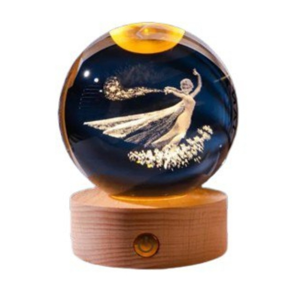 Kristallkugel-Lampe – Fantasie-Nachtlicht inspiriert von Frozen und Elsa