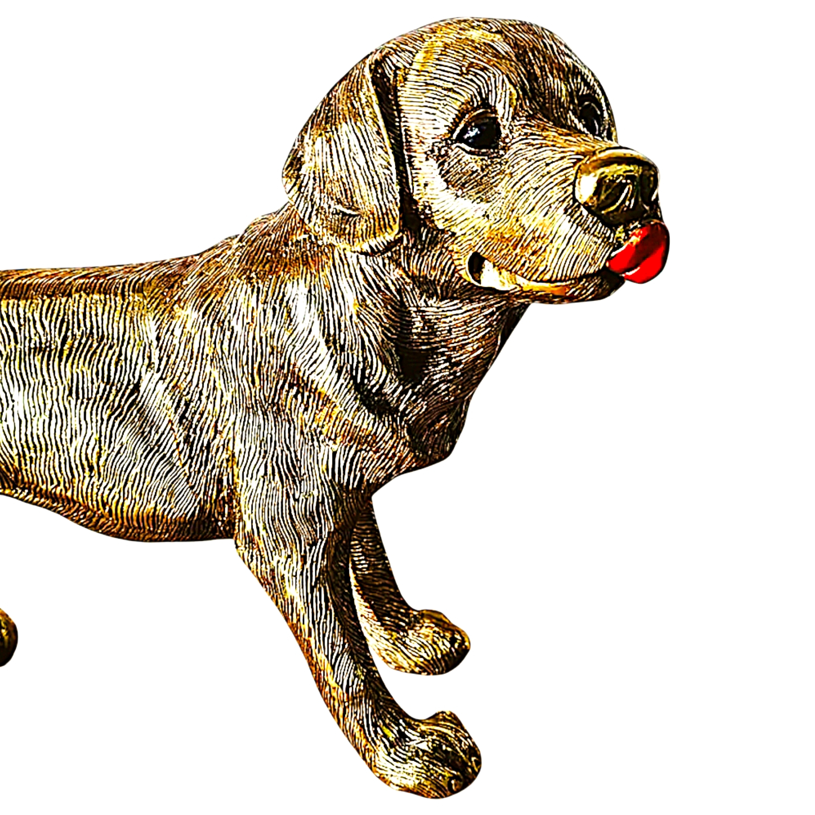 Dekorative Messing-Hundefigur – Elegante Skulptur