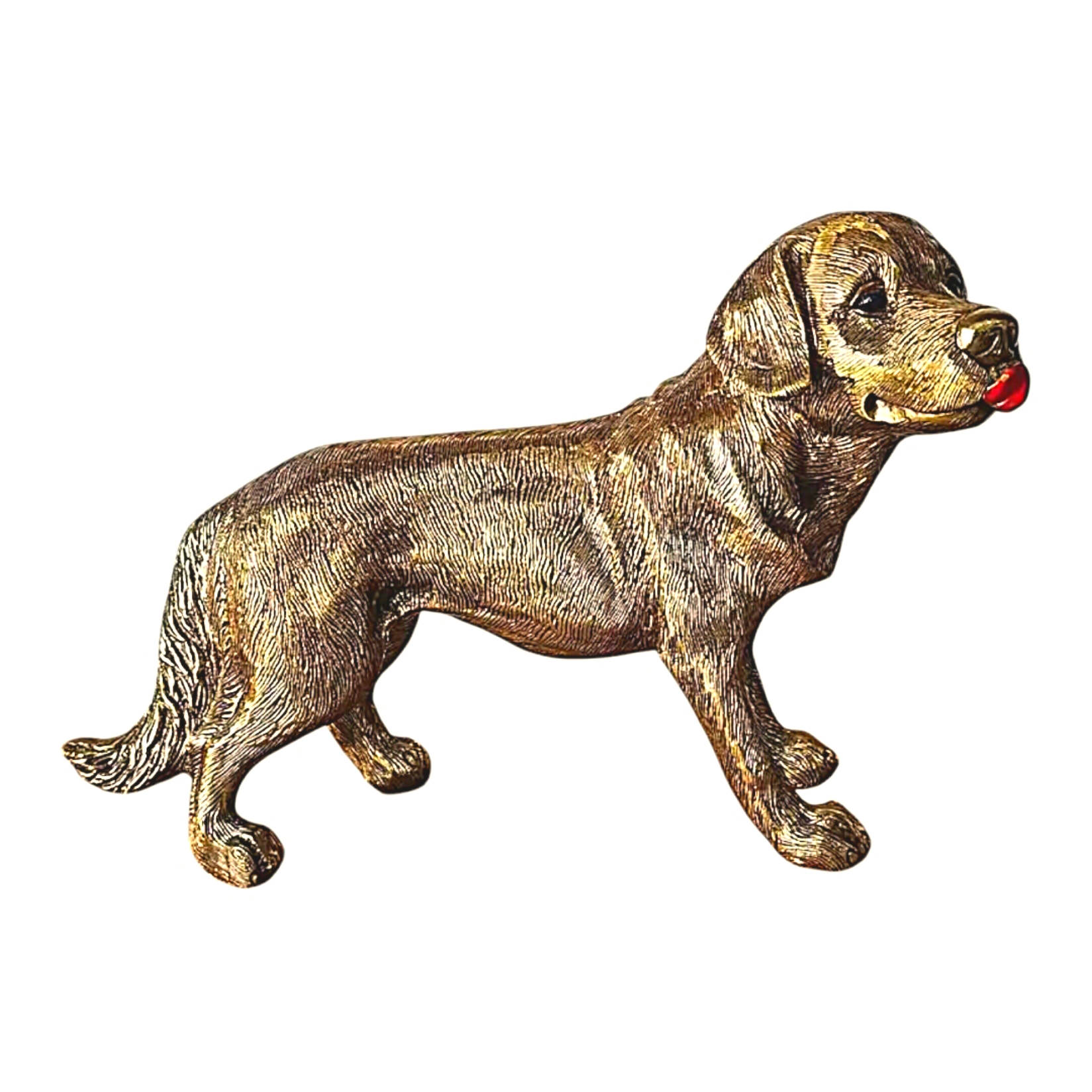 Dekorative Messing-Hundefigur – Elegante Skulptur