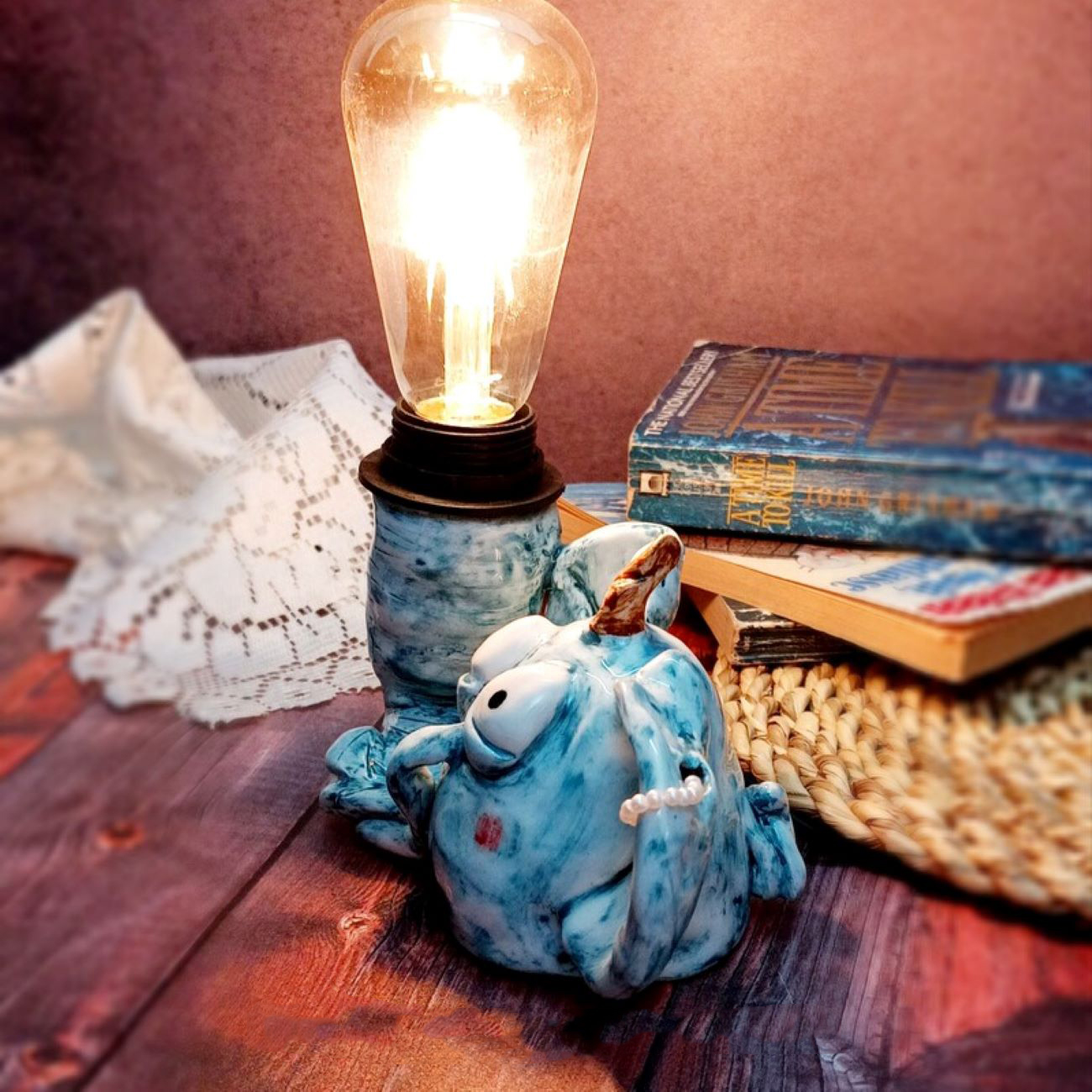Blau Elefanten Schreibtischlampe – Kreative Beleuchtung