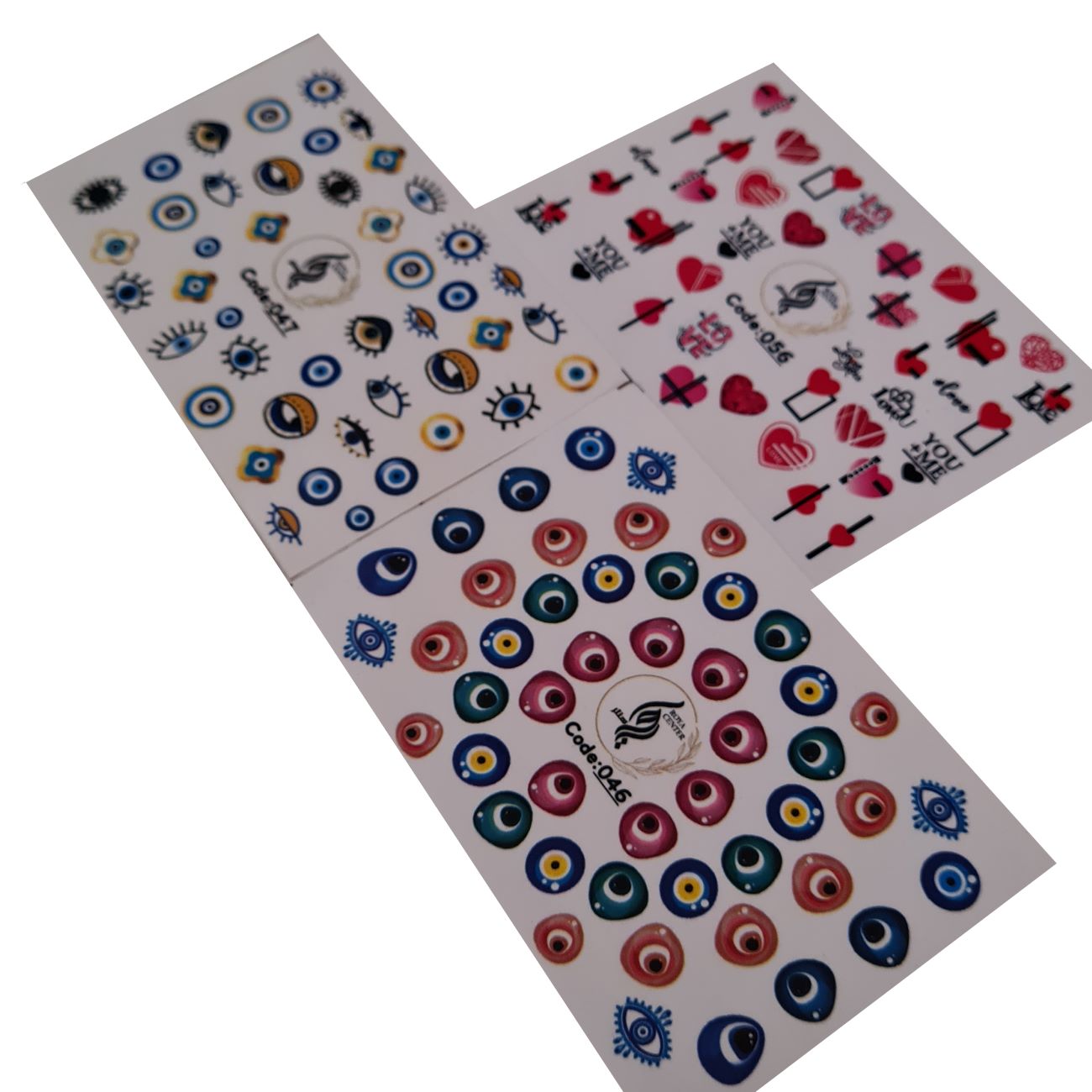 Evil Eye Nagelsticker – Einzigartiges Design für Trendy Nägel, 3 Stück