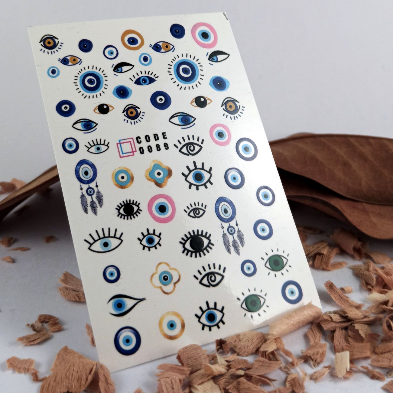 Evil-Eye-Nagelsticker – Modische Designs für Stärke, Schutz und Stil, 4er-Pack