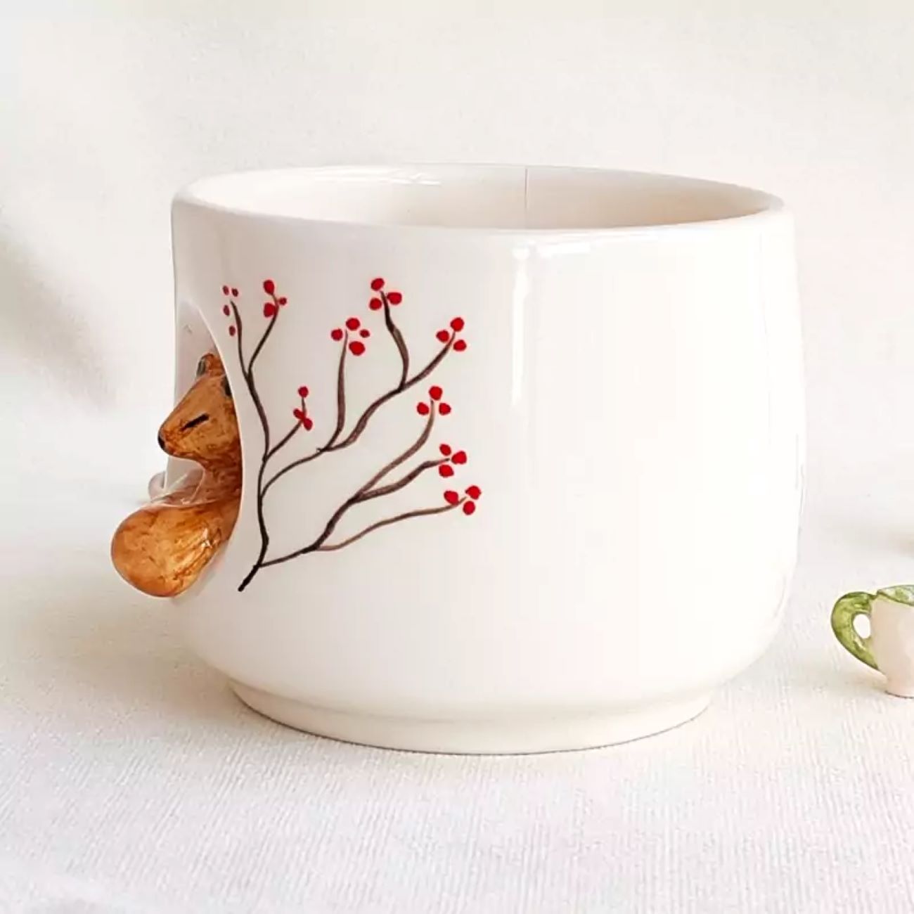 Fantasy-Keramiktasse im Fuchs-Design – Charmantes Trinkgefäß für Tierliebhaber
