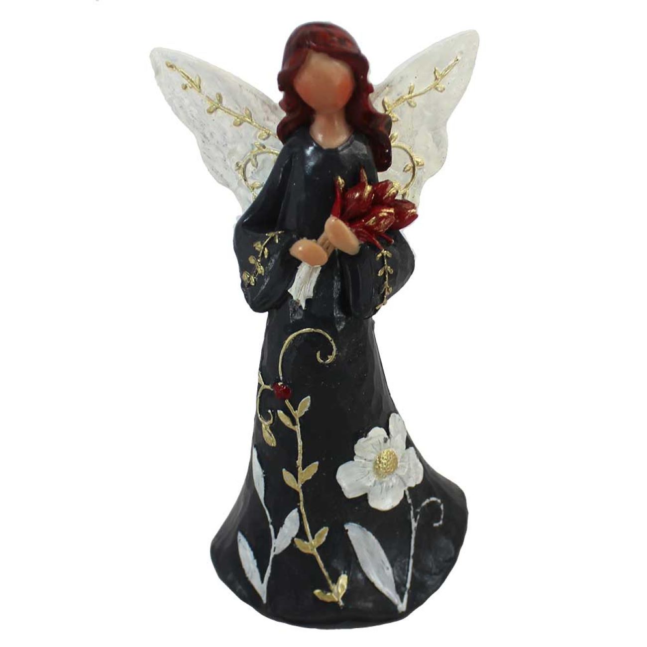 Anmutige Engel-Statue mit Strauß – Symbol für Gelassenheit und Eleganz, 2er-Set