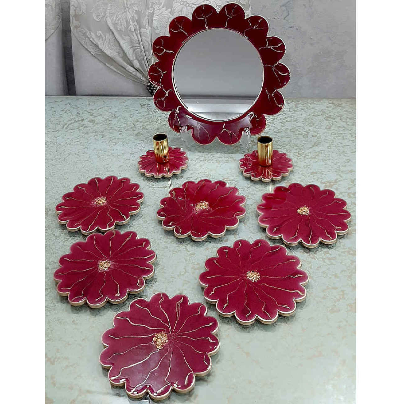 Haft-Seen-Set – Perfekt für Nowruz-Feier mit Blumendesign
