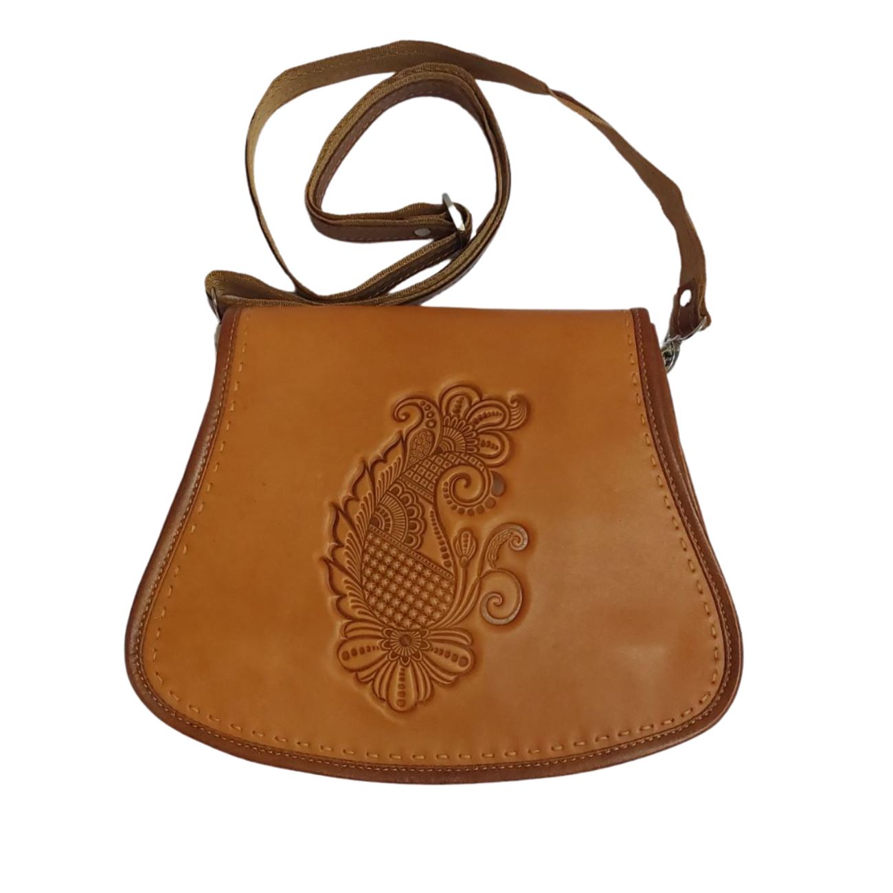 Handgefertigte Echtleder-Boho-Umhängetasche – Stilvolles & robustes Design