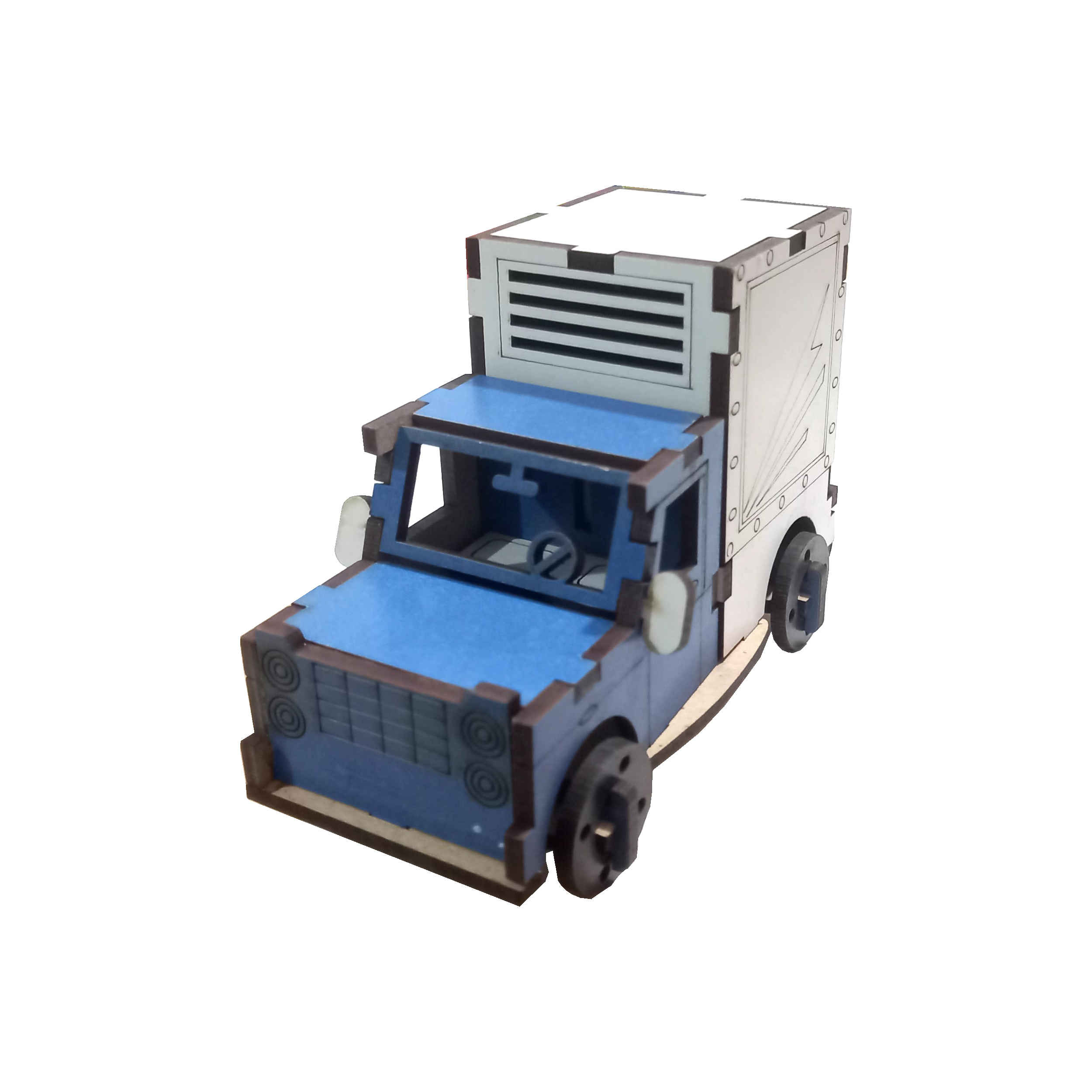 Maquette-Modellbausatz – Holz-Nissan-Junior-Kühlwagen 1956, Perfekt als Dekoration