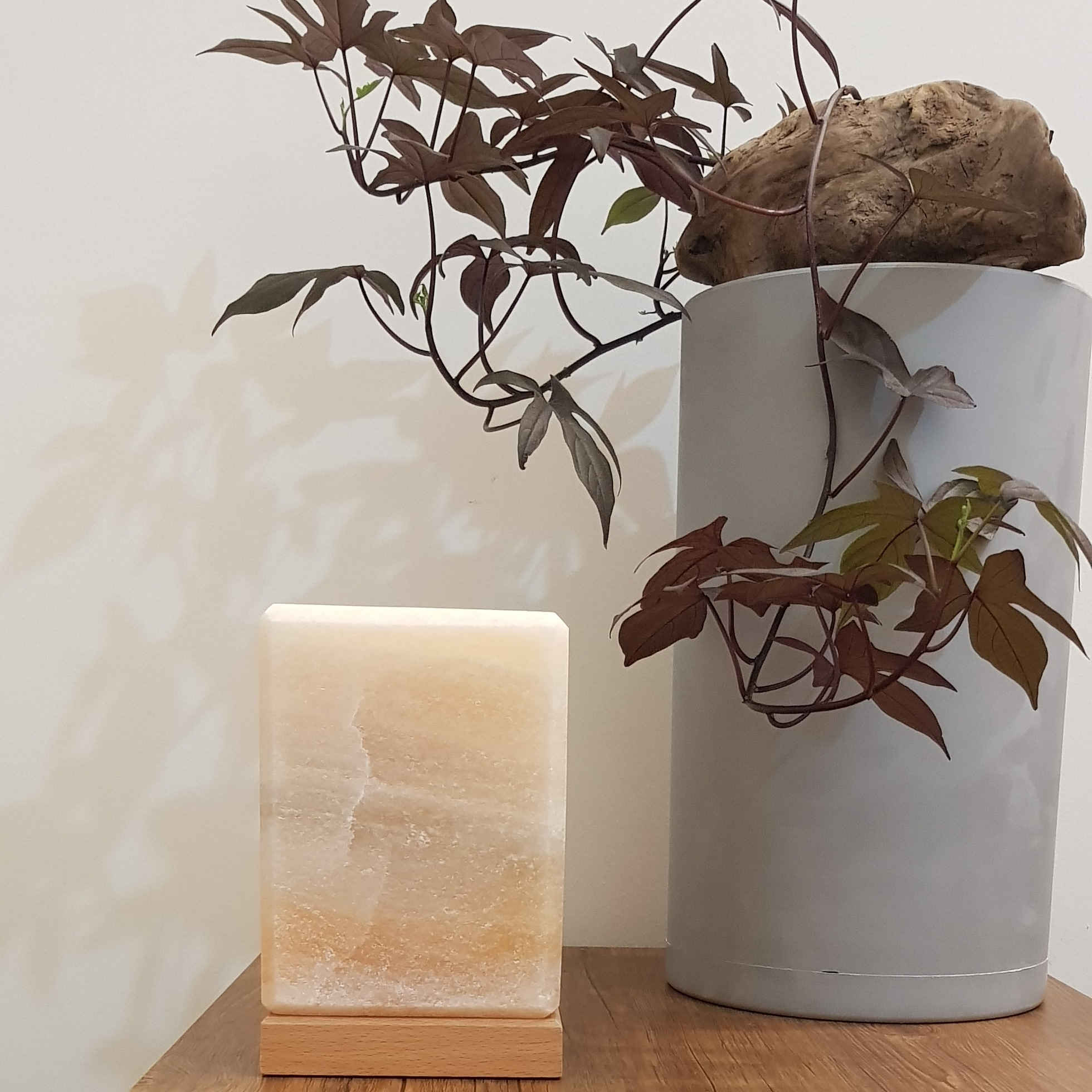 Persische Salzsteinlampe – mit rechteckigem Design