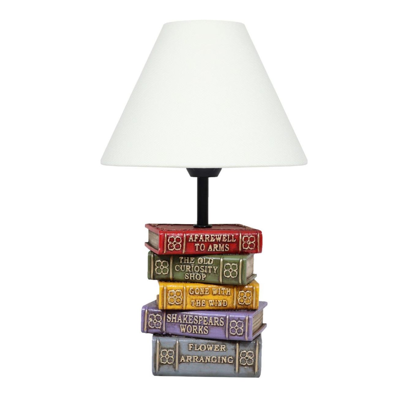 Gestapelte Bücher Tischlampe – Kreatives Design für Buchliebhaber
