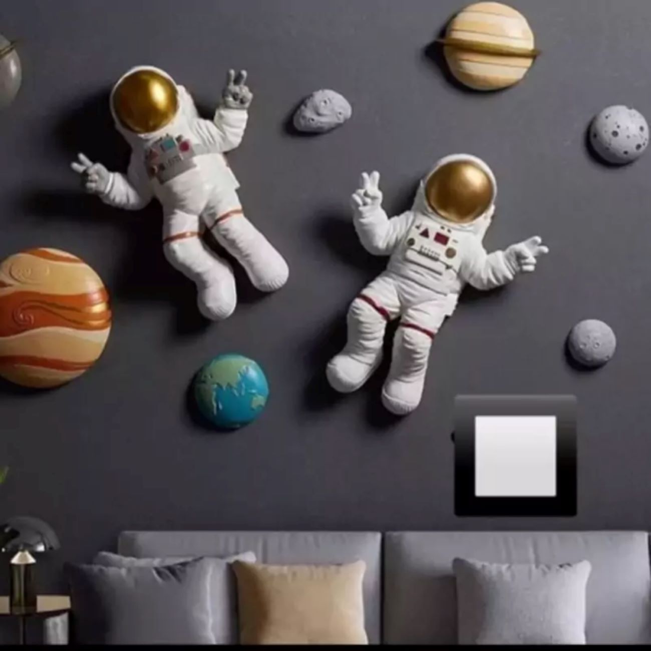 Wand-Astronauten-Statue – Einzigartiges Weltraum-Dekor